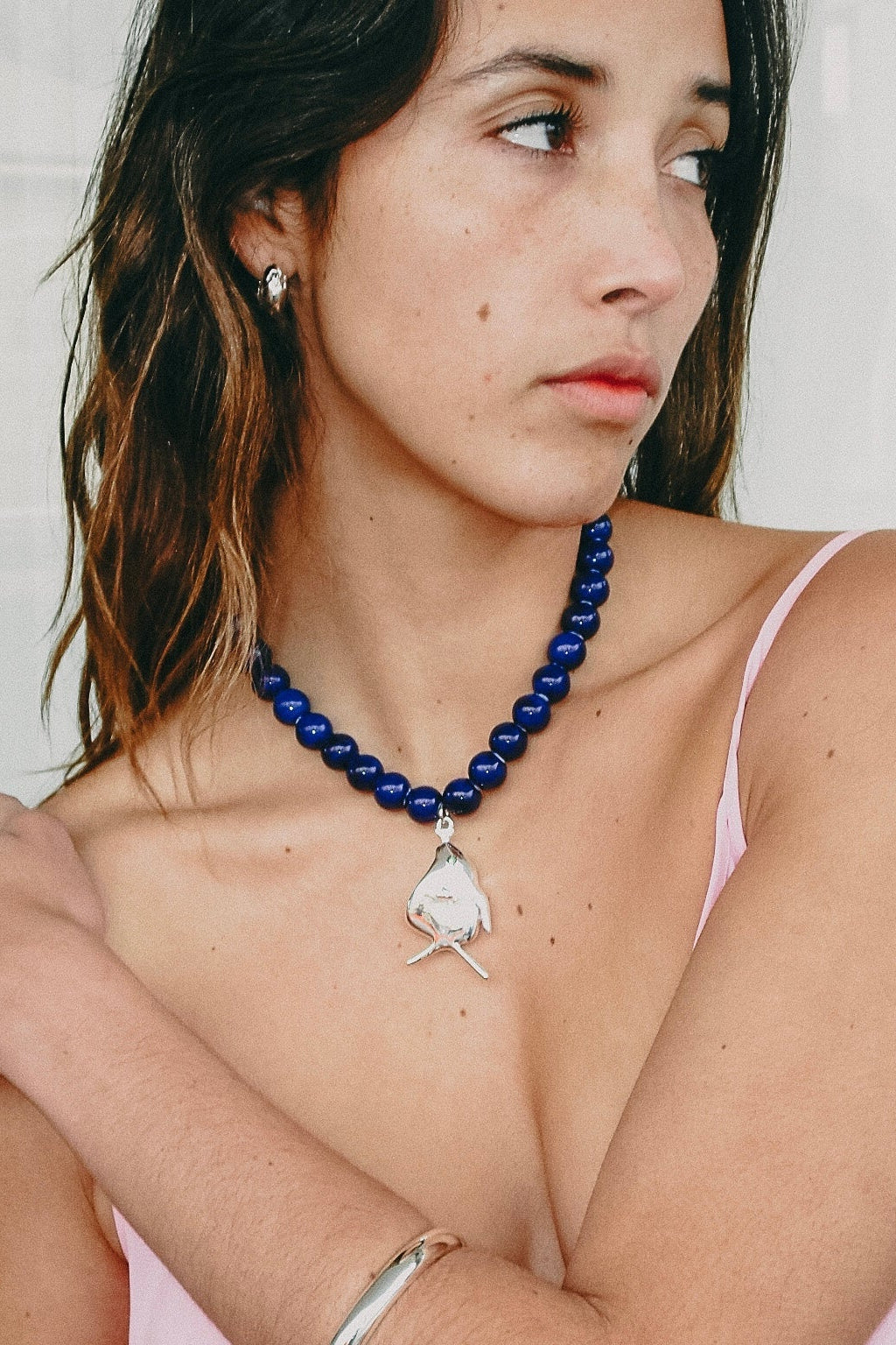 VICKY NECKLACE - BLUE/SILVER