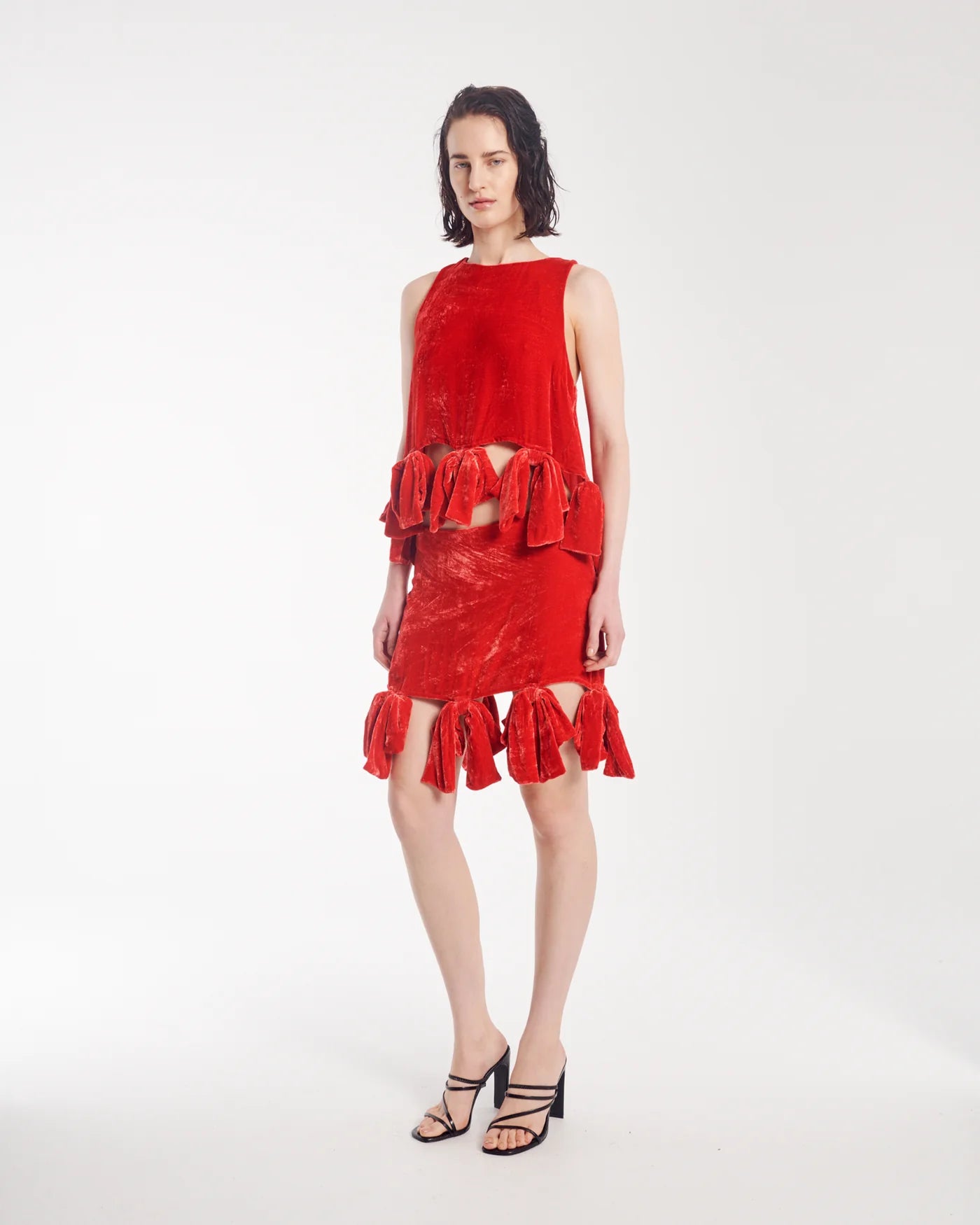 Silk Velvet Party Bow Top