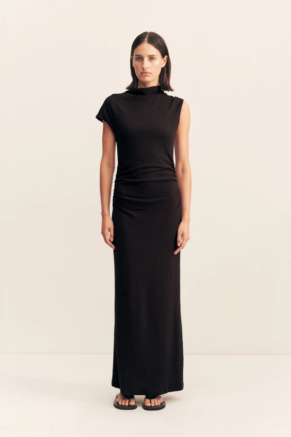 beau sleeveless maxi dress - black