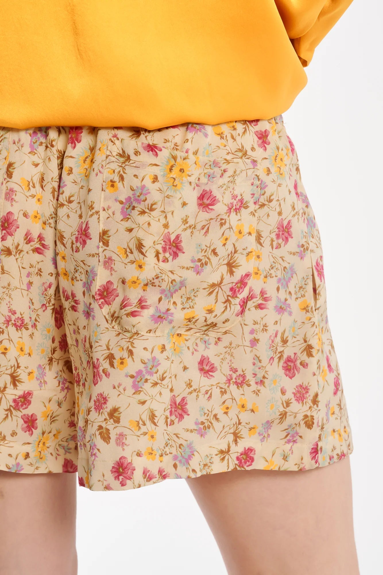 Florence Bloom Crepe Shorts