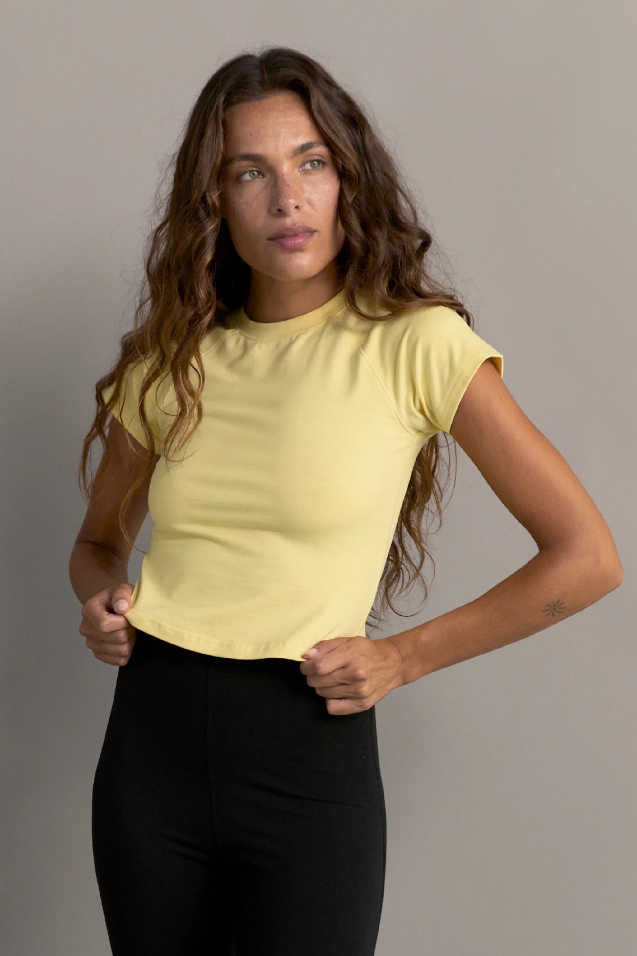 Cropped Baby Tee - Butter