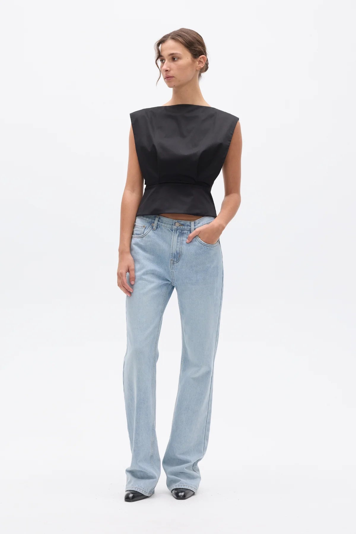 SHELLY TOP - BLACK