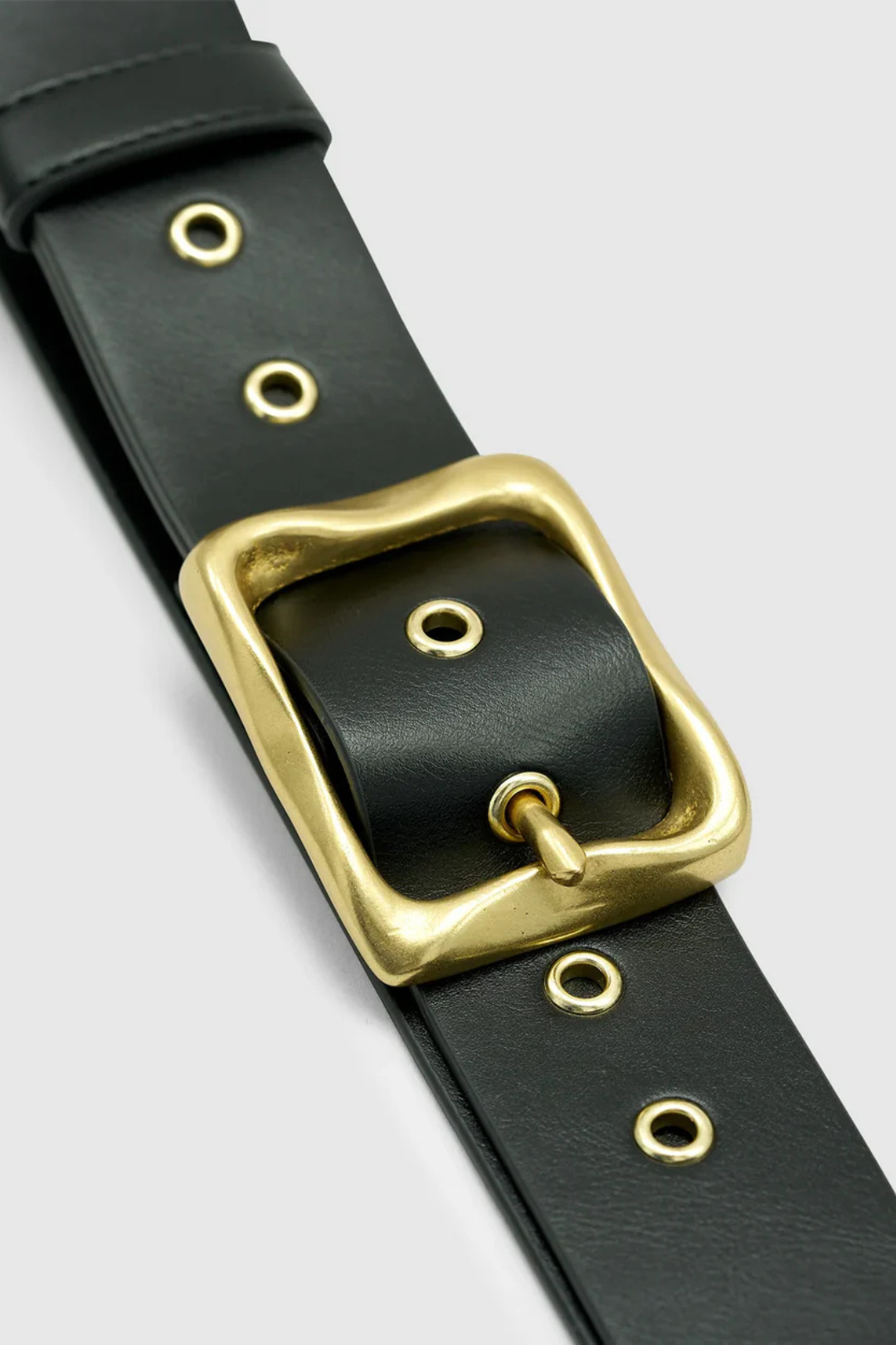 EVERYDAY BUCKLE BELT - BLACK/GOLD