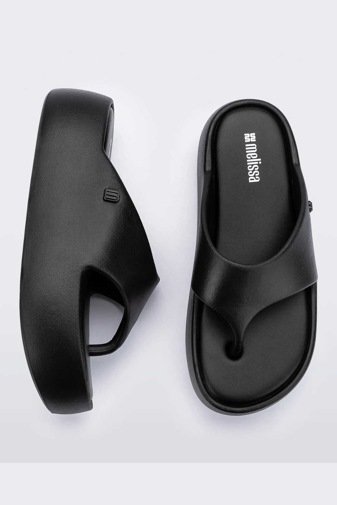 MELISSA FREE PLATFORM THONG - black