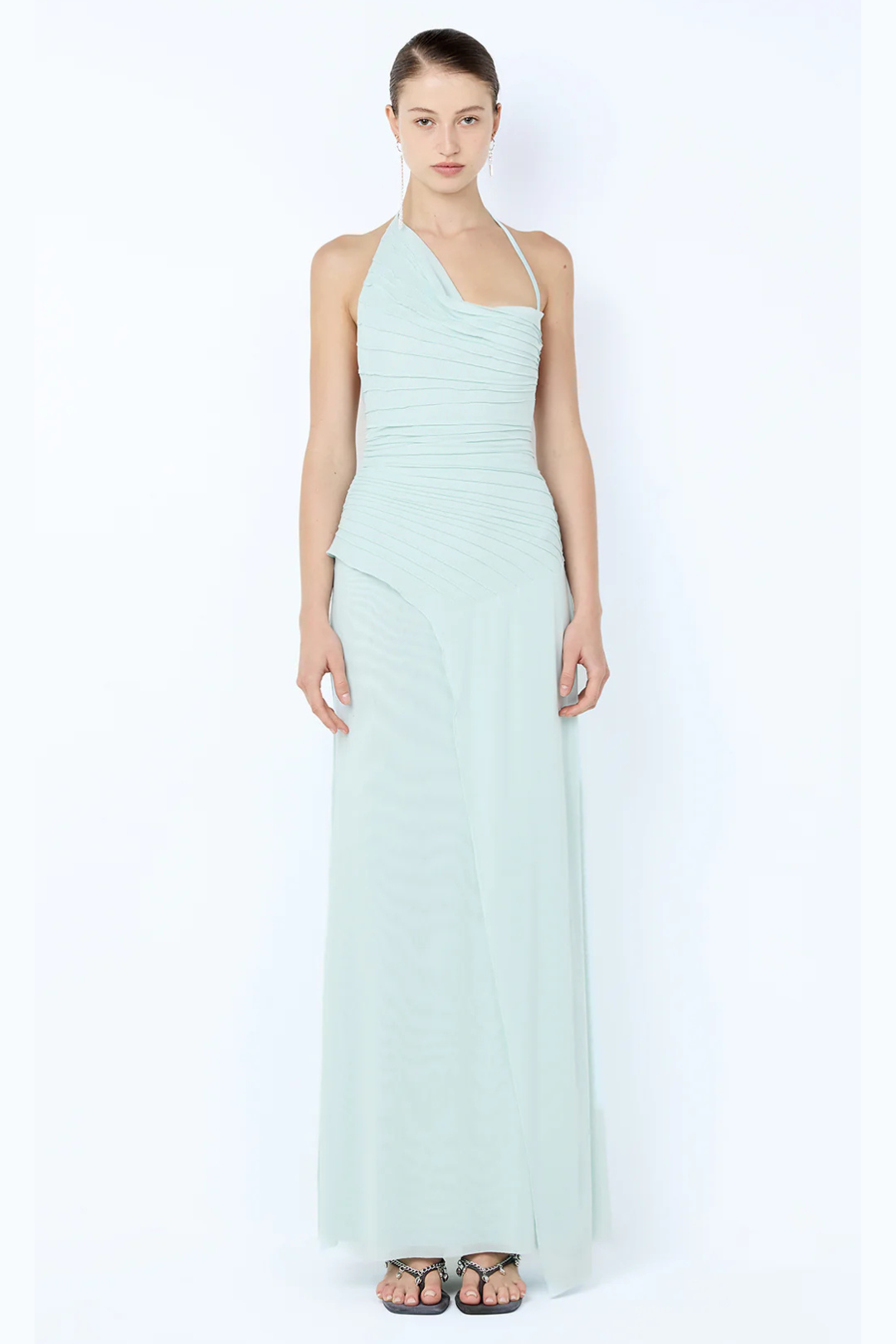 BRENNA PINTUCK MAXI DRESS - SPEARMINT