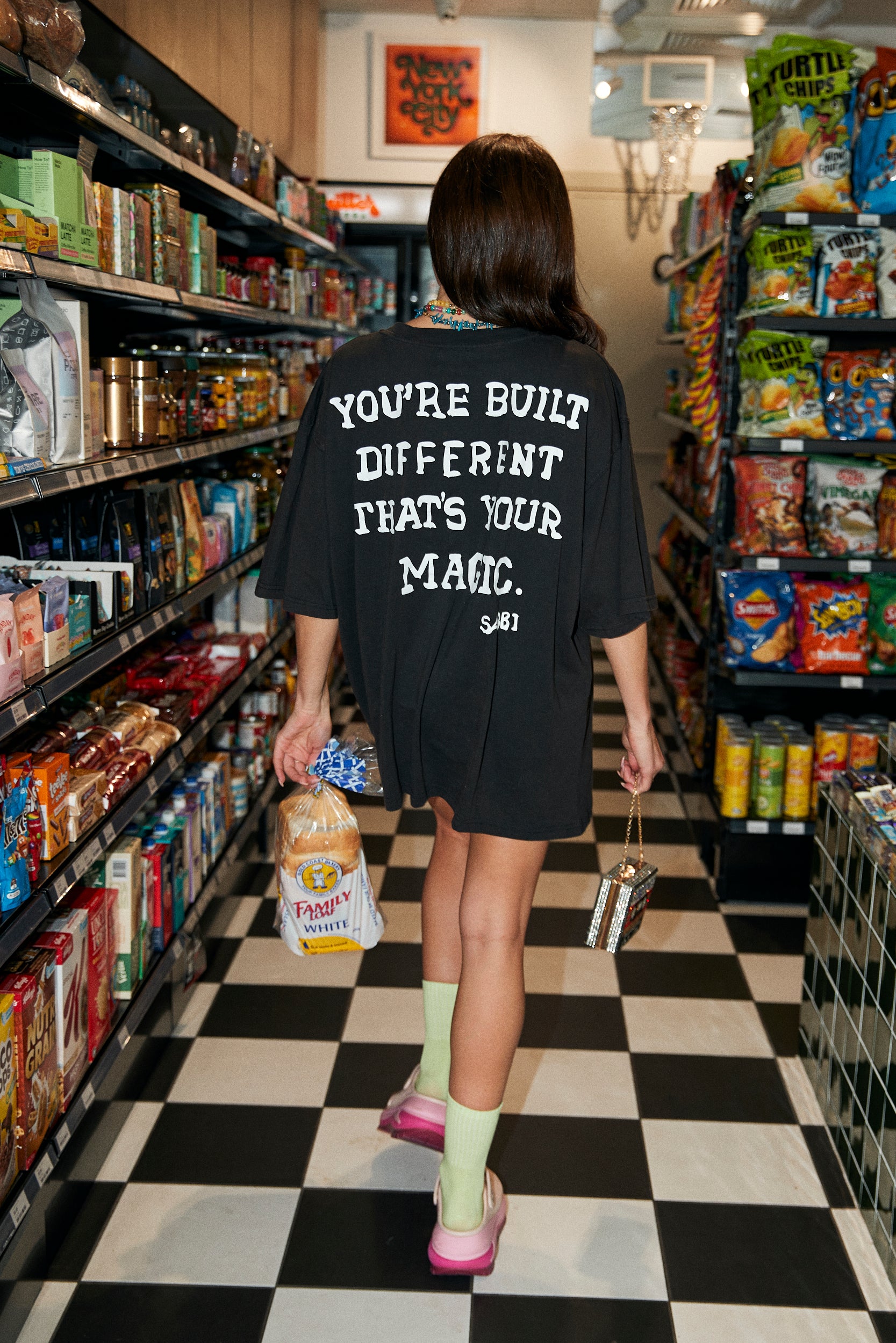 THE VERY OVERSIZED SELF LOVE CLUB TEE - BLACK