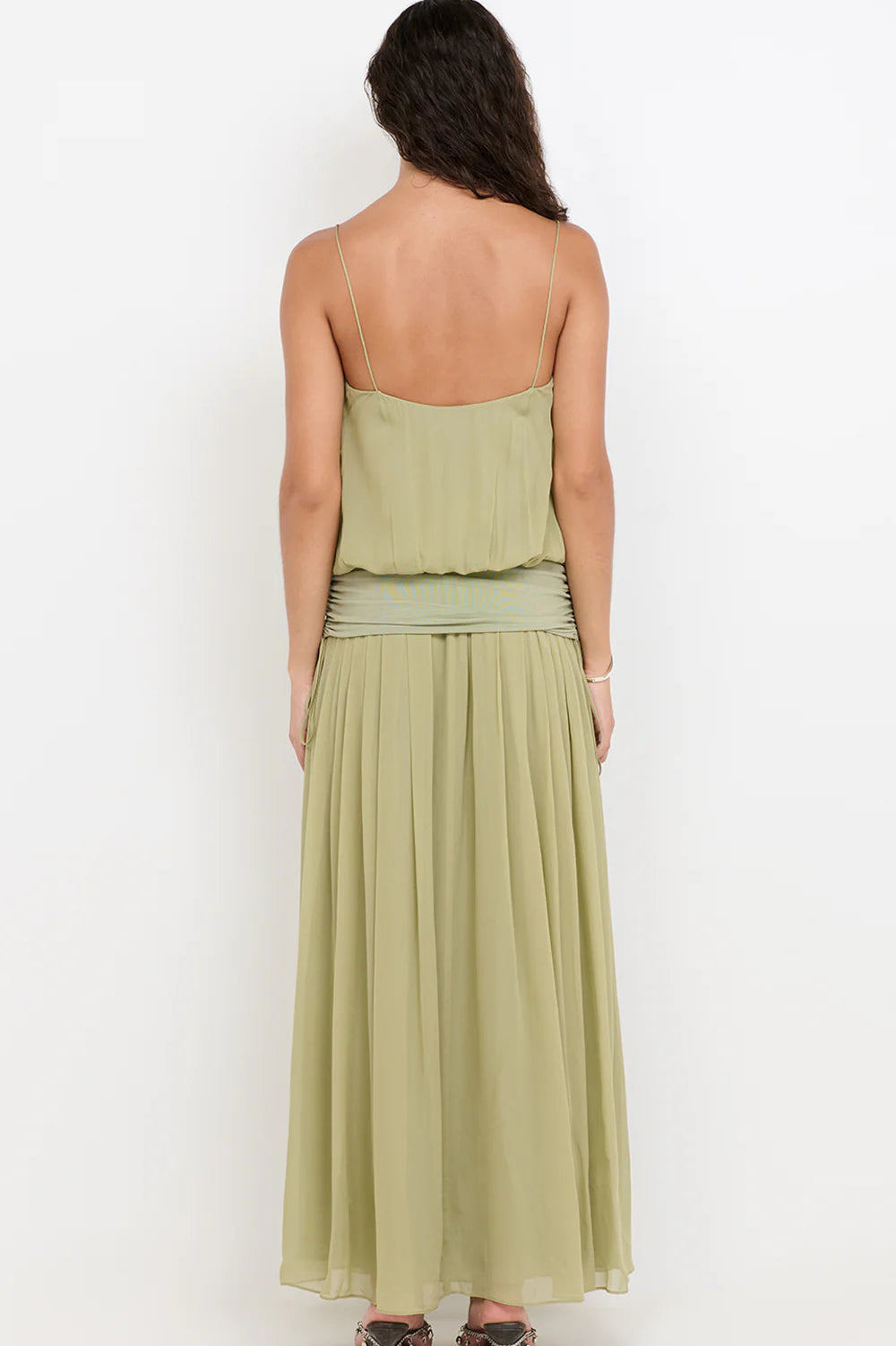 Camille Blouse Dress - Pistachio