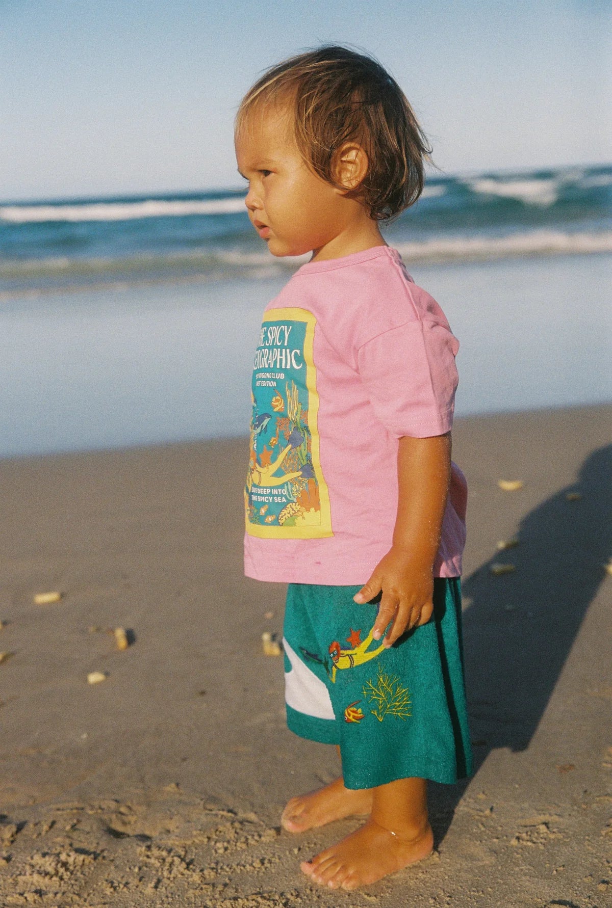 KIDS SPICY GEO TEE IN PINK