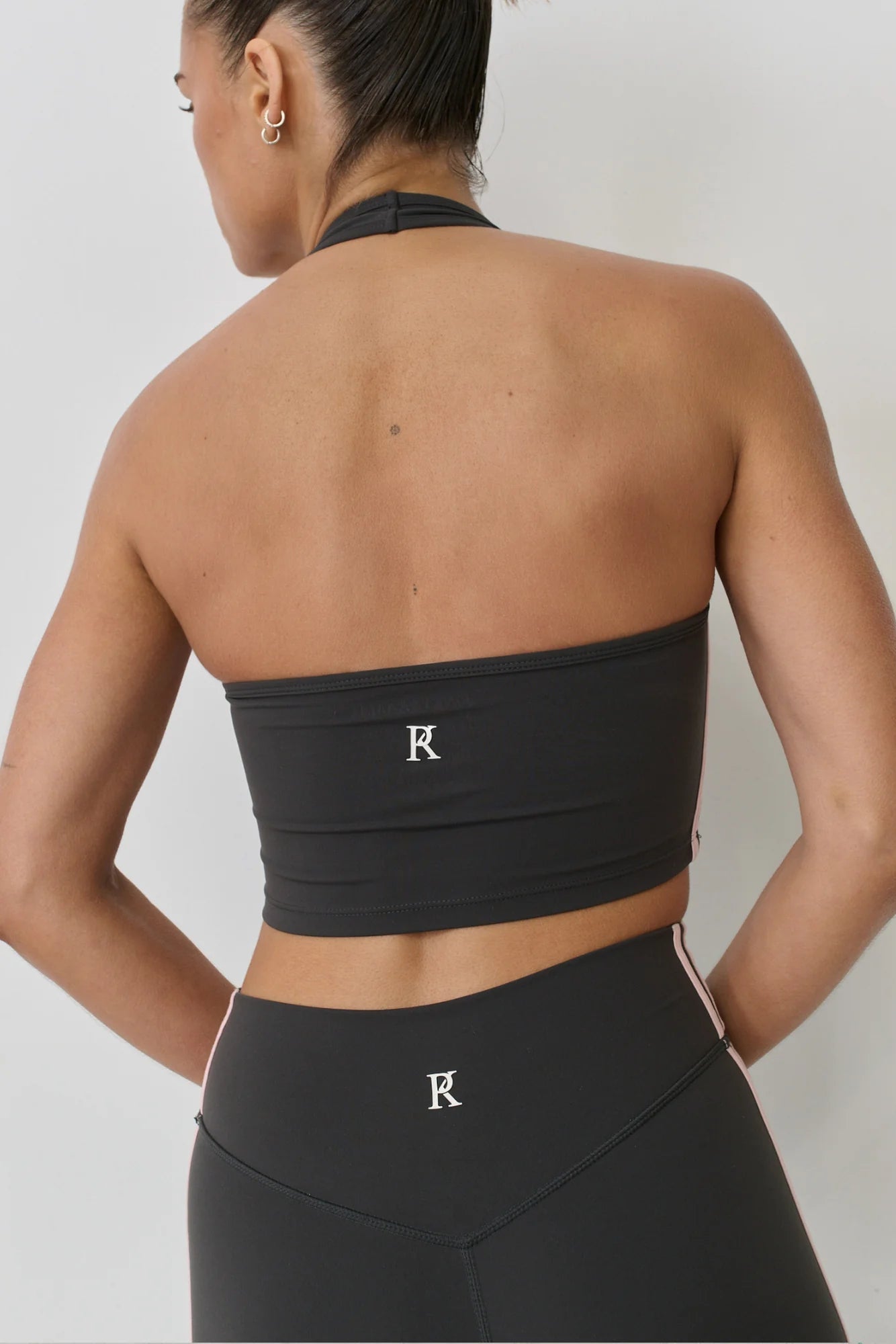 Halter Top - Grey/Pink
