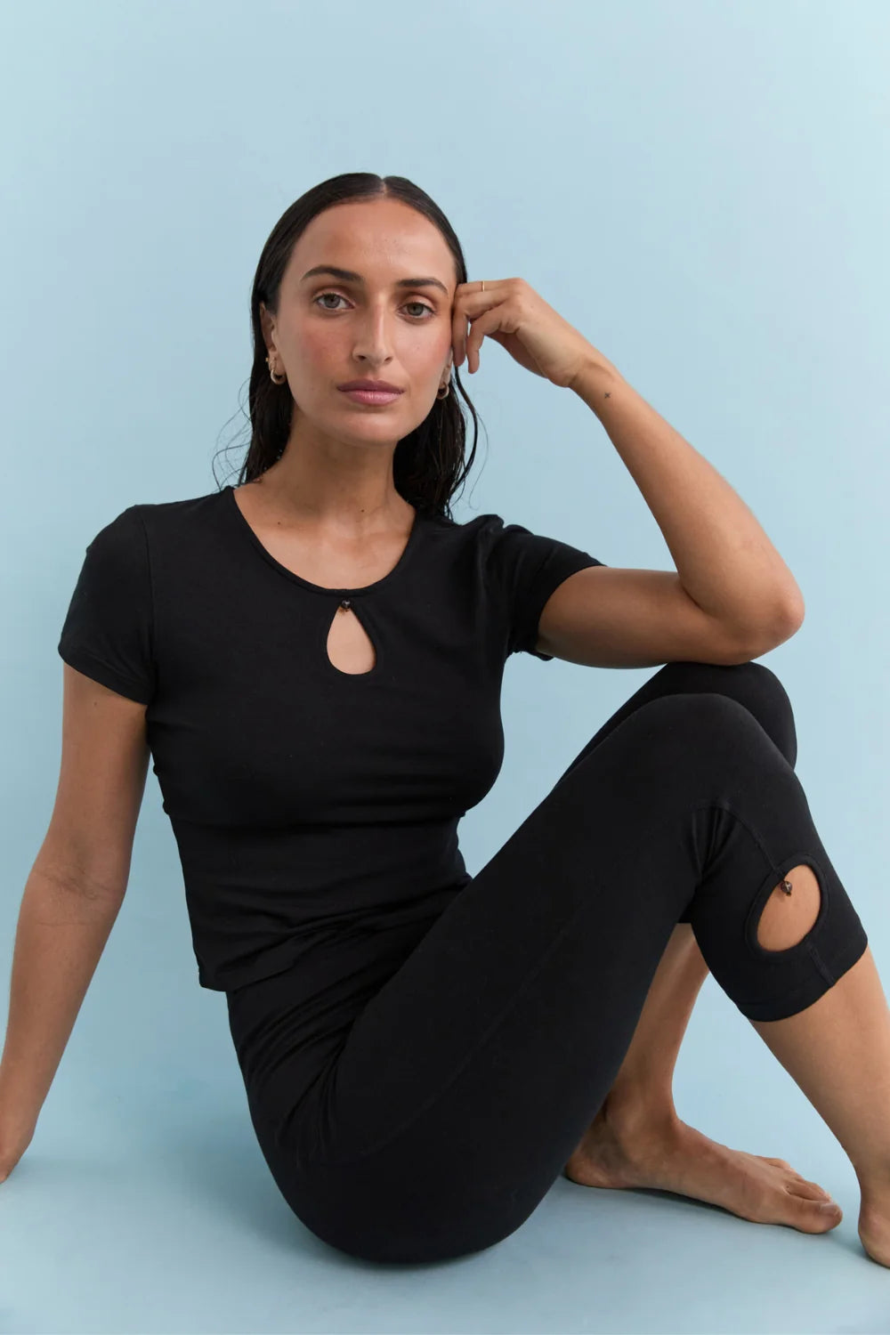 Beaded Tee - Black