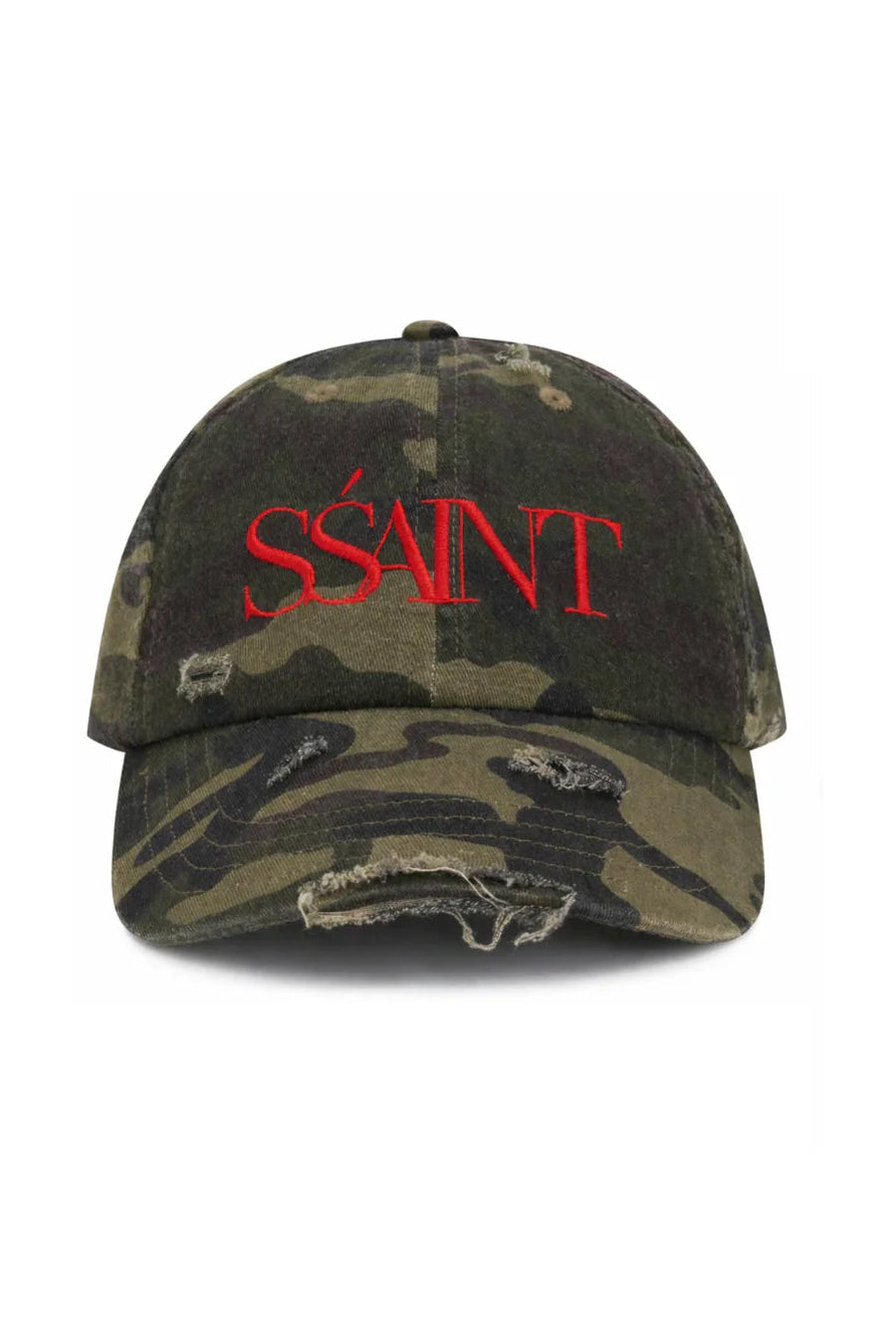 SŚAINT CAMO DAD CAP - CHERRY