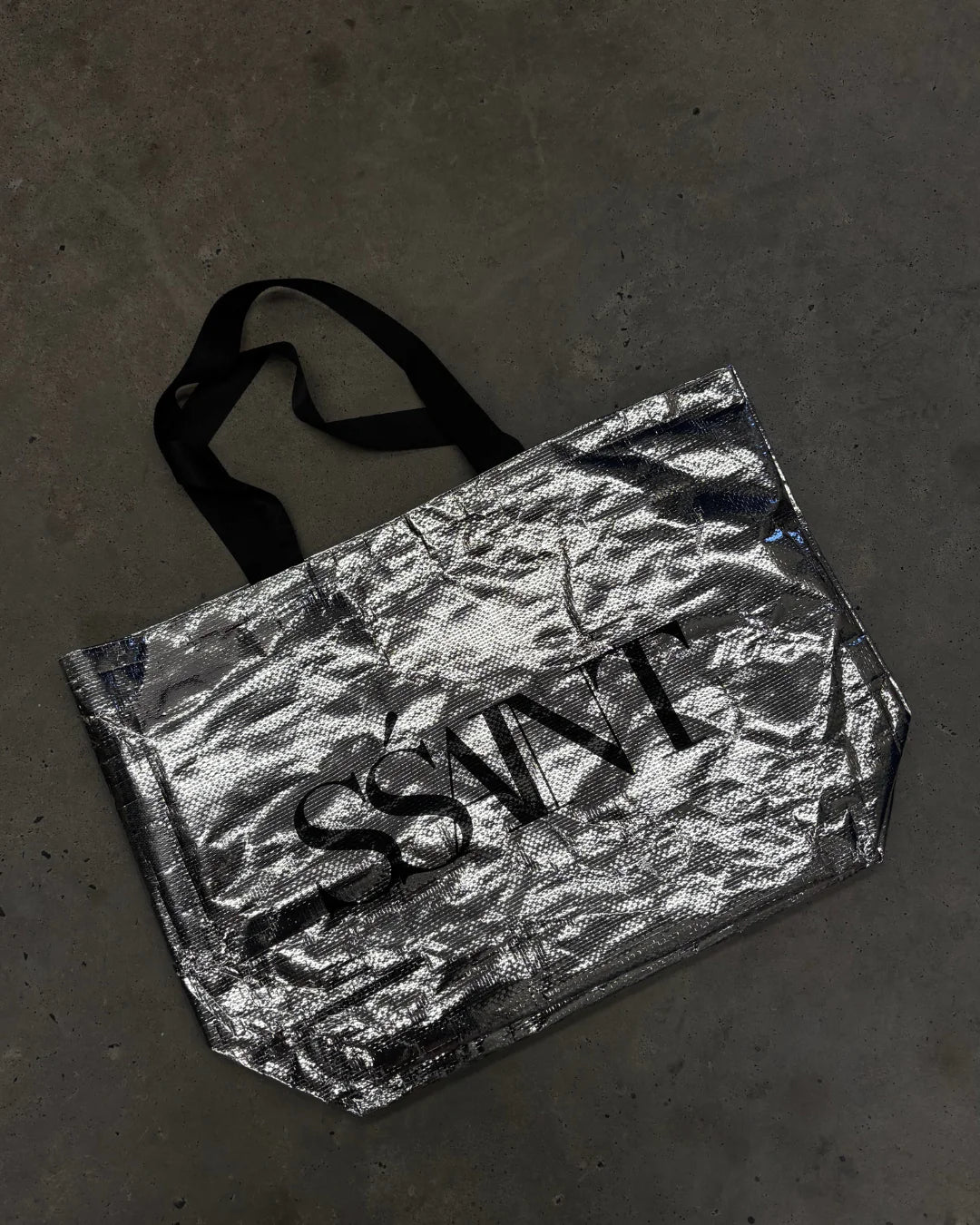 SILVER TOTE BAG