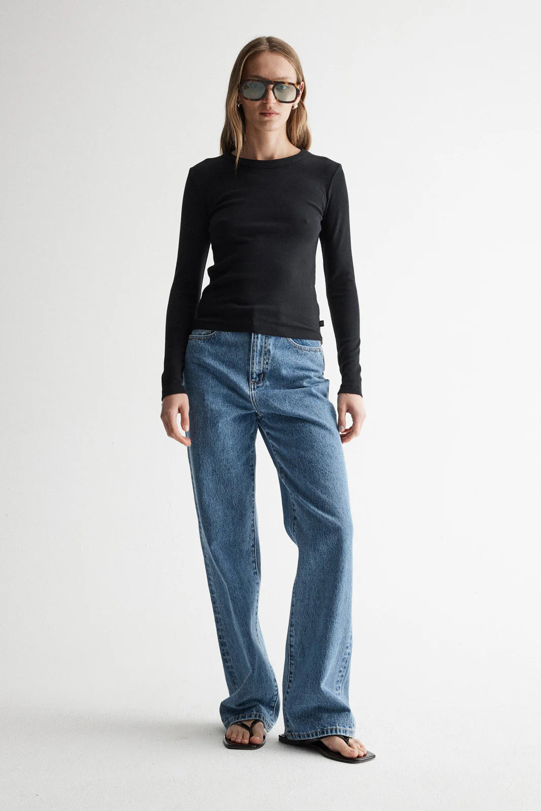 Nola Longsleeve Top - Black