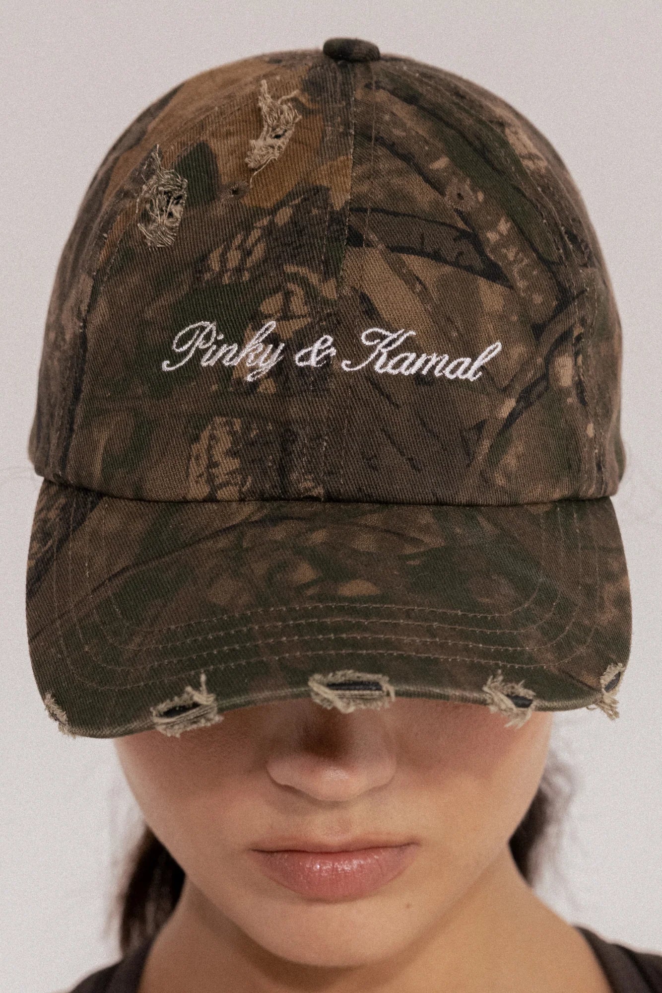 Pinky & Kamal Signature Cap - Distressed Camo