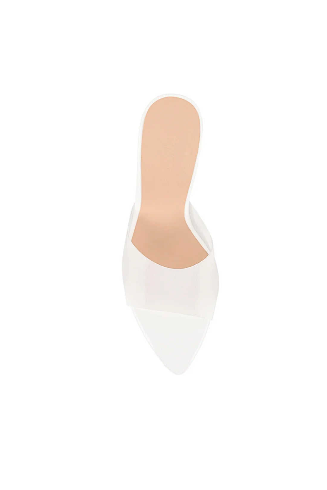Sera Wedge Lucite & White Vinylite