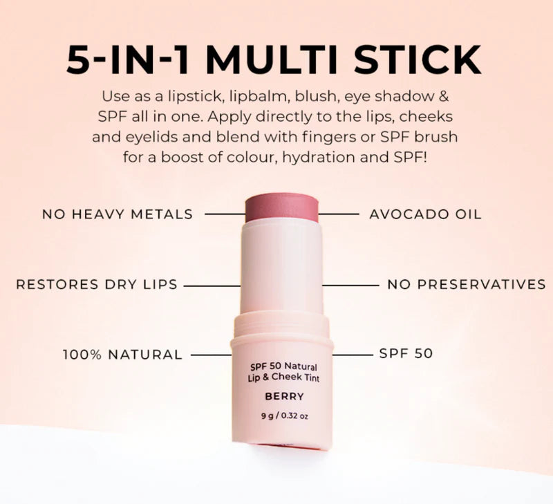 SPF 50 NATURAL LIP AND CHEEK TINT