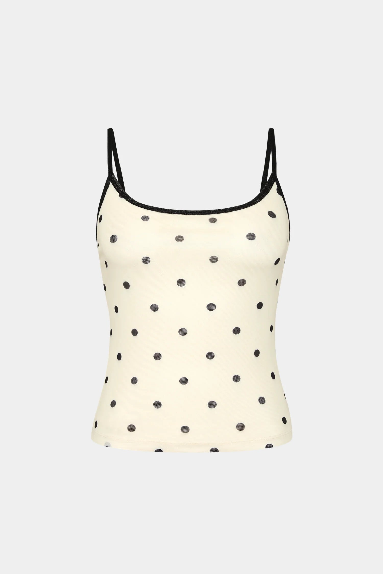 Camisole - Mesh Ivory Polka