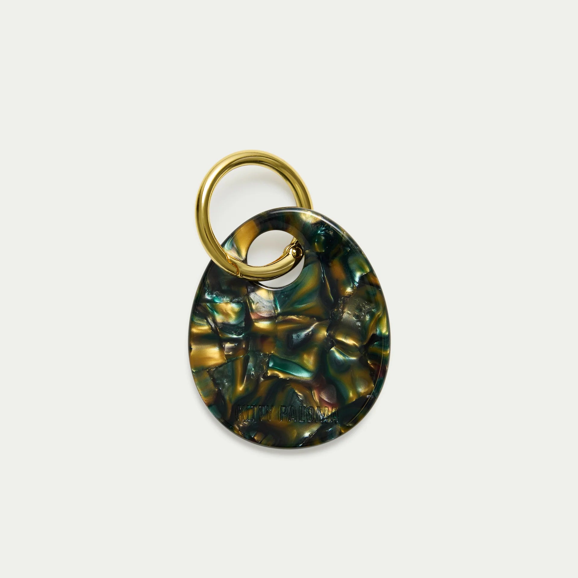 Pendant Keychain - Green Tortoiseshell