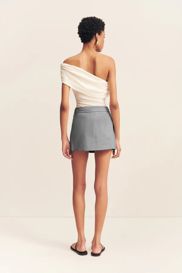 asher mini skirt - smoke grey