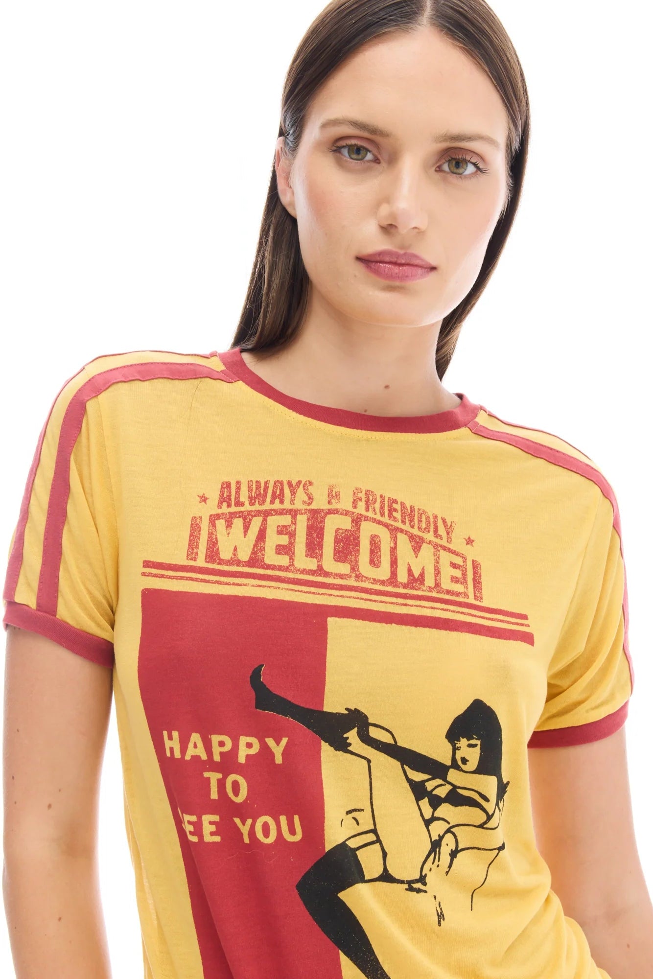Happy To See You Retro Sports Tee