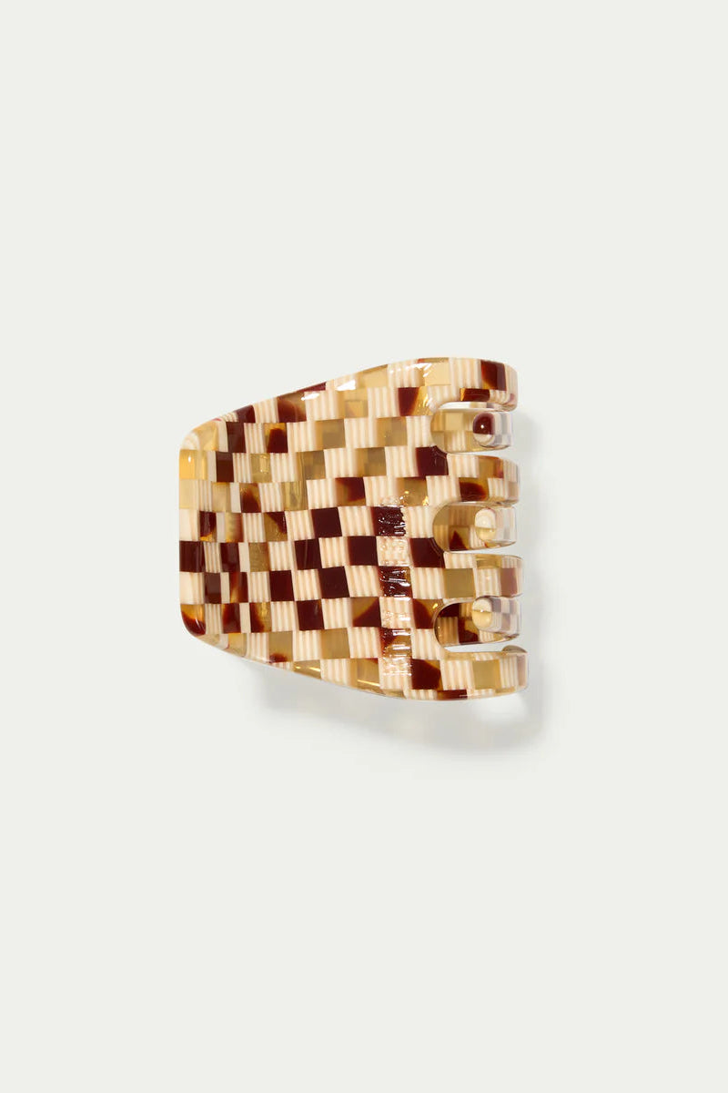 PETITE GINGER CHECKERS - HAIR CLAW