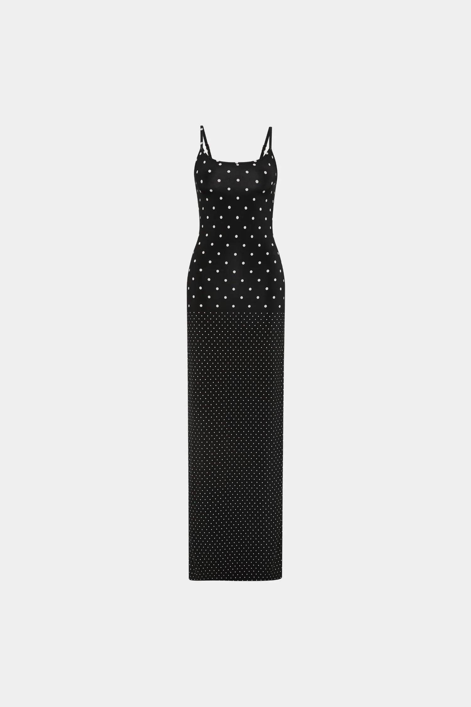 Slip Dress - Black Polka