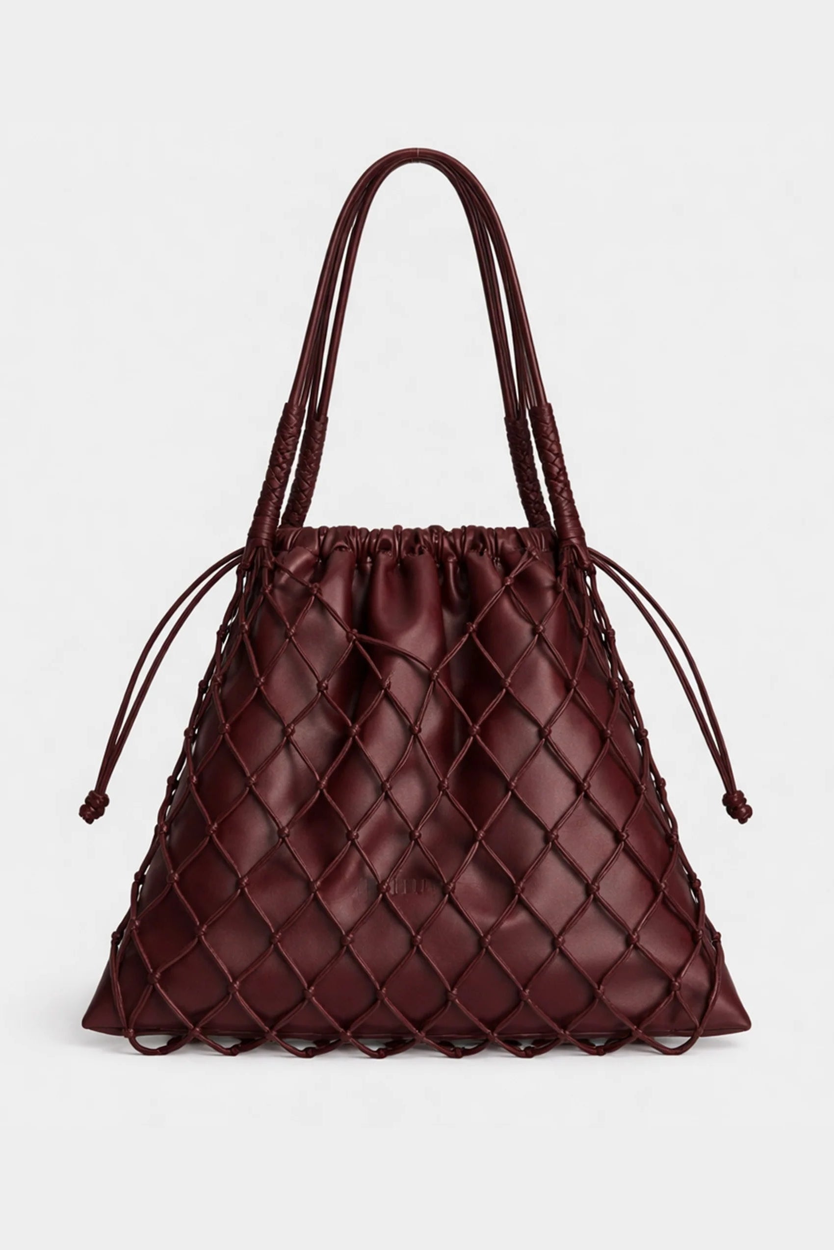 The Jacques Woven Bag - Bordeaux Vegan Leather