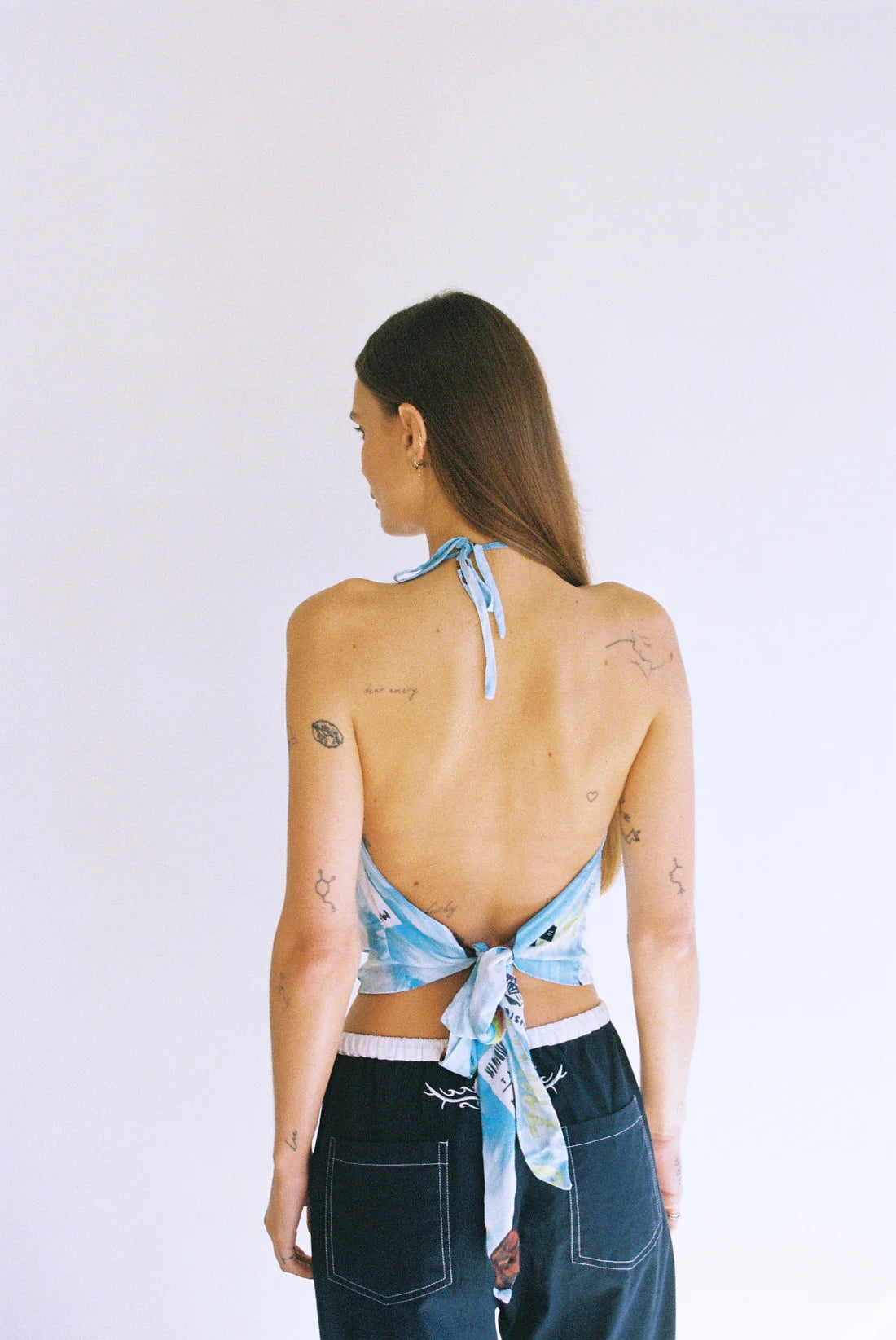 BYRON COWL TOP - Sky Blue