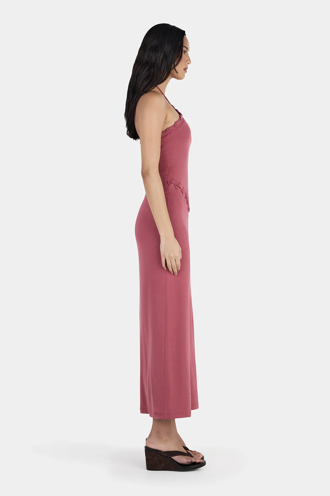 Aaliyah Midi Dress Deep Rose