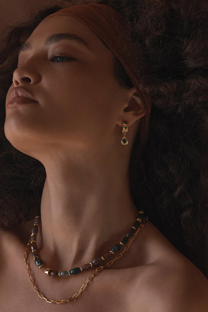 ALANYA EARRINGS - GREEN