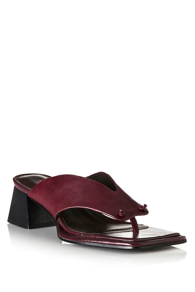 ALINA - BURGUNDY OILY LEATHER