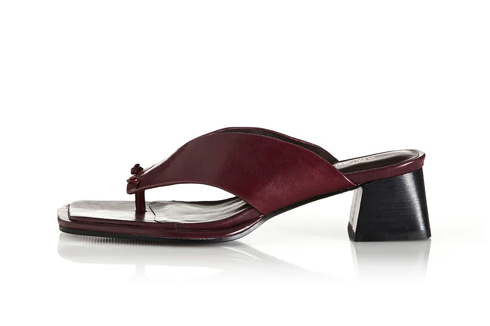 ALINA - BURGUNDY OILY LEATHER