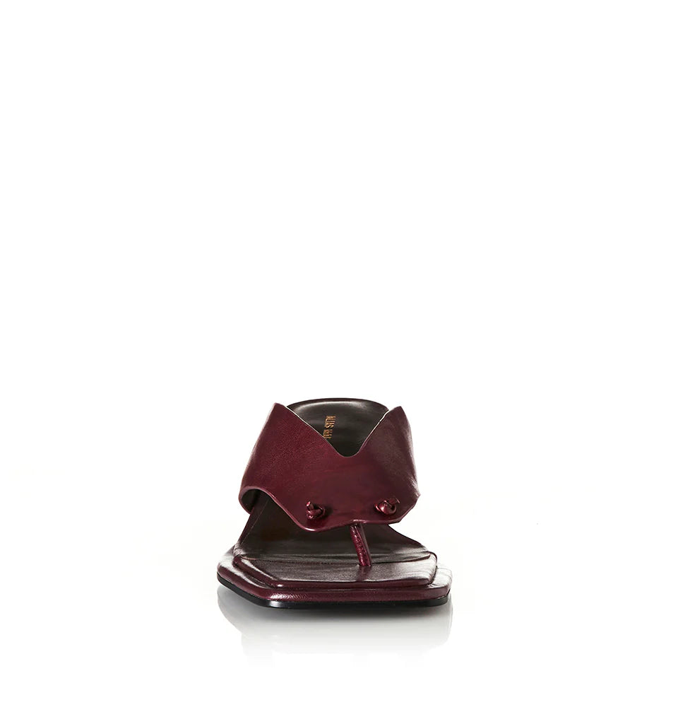 ALINA - BURGUNDY OILY LEATHER
