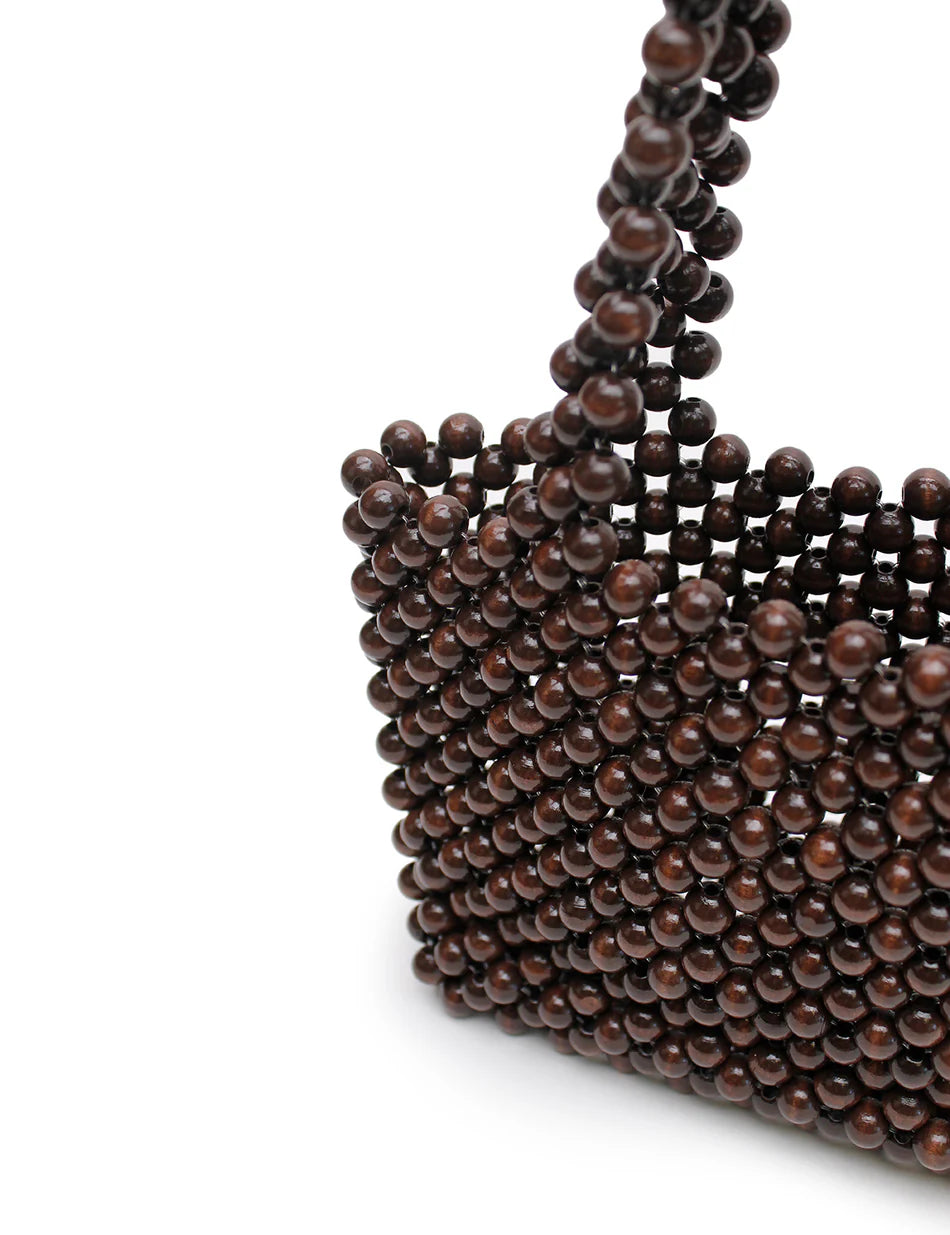 Bon Bon Beaded Bag - Brown