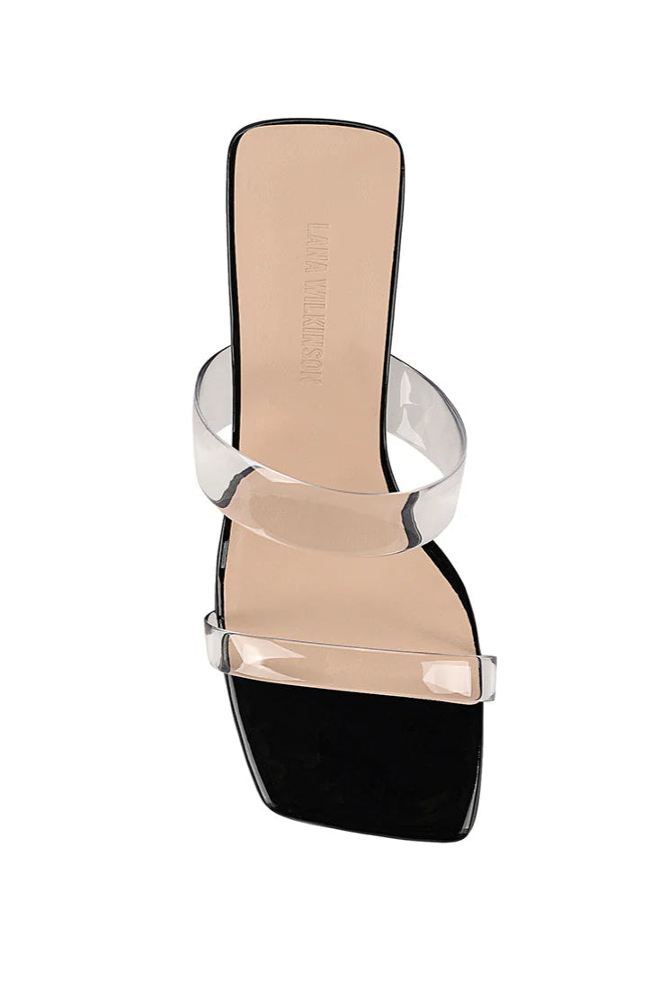 BAMBI WEDGE - BLACK PATENT LEATHER