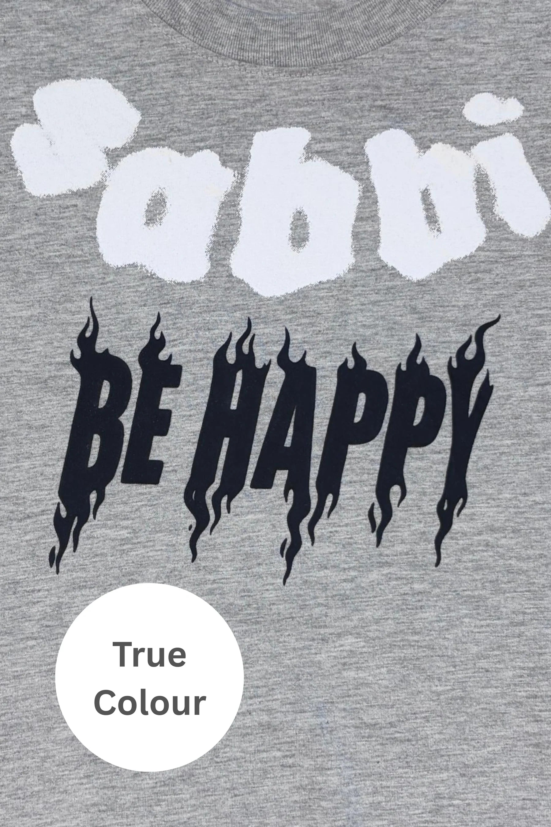 THE BE HAPPY TEE - GREY