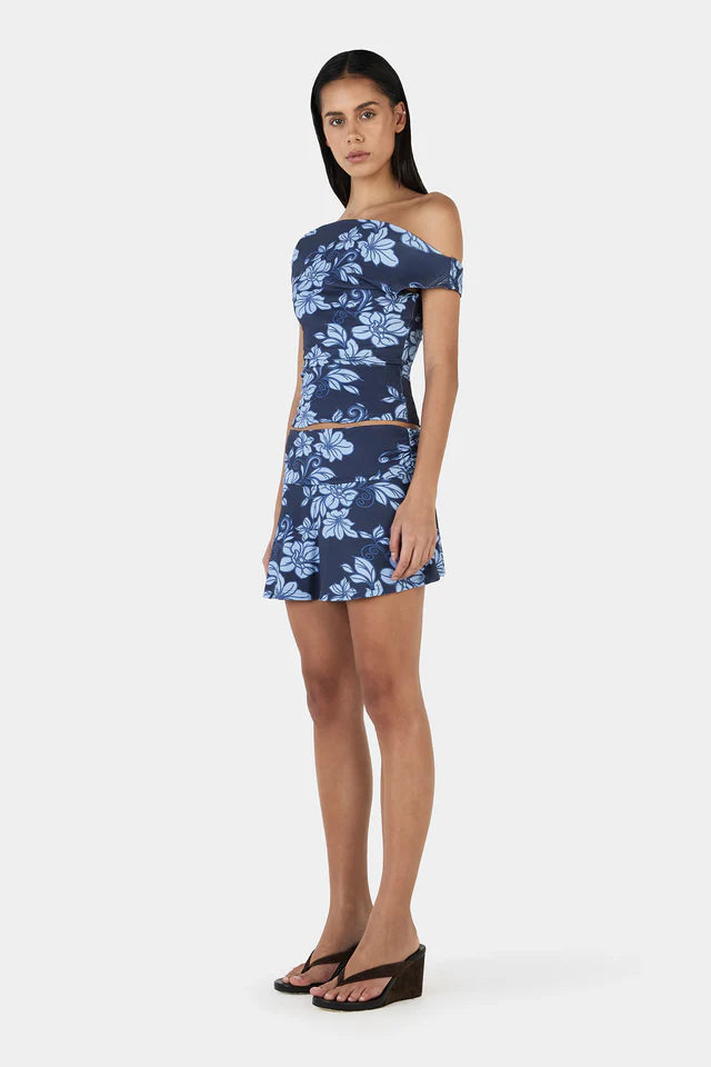 Adriana Mini Skirt Rolling Waves Navy