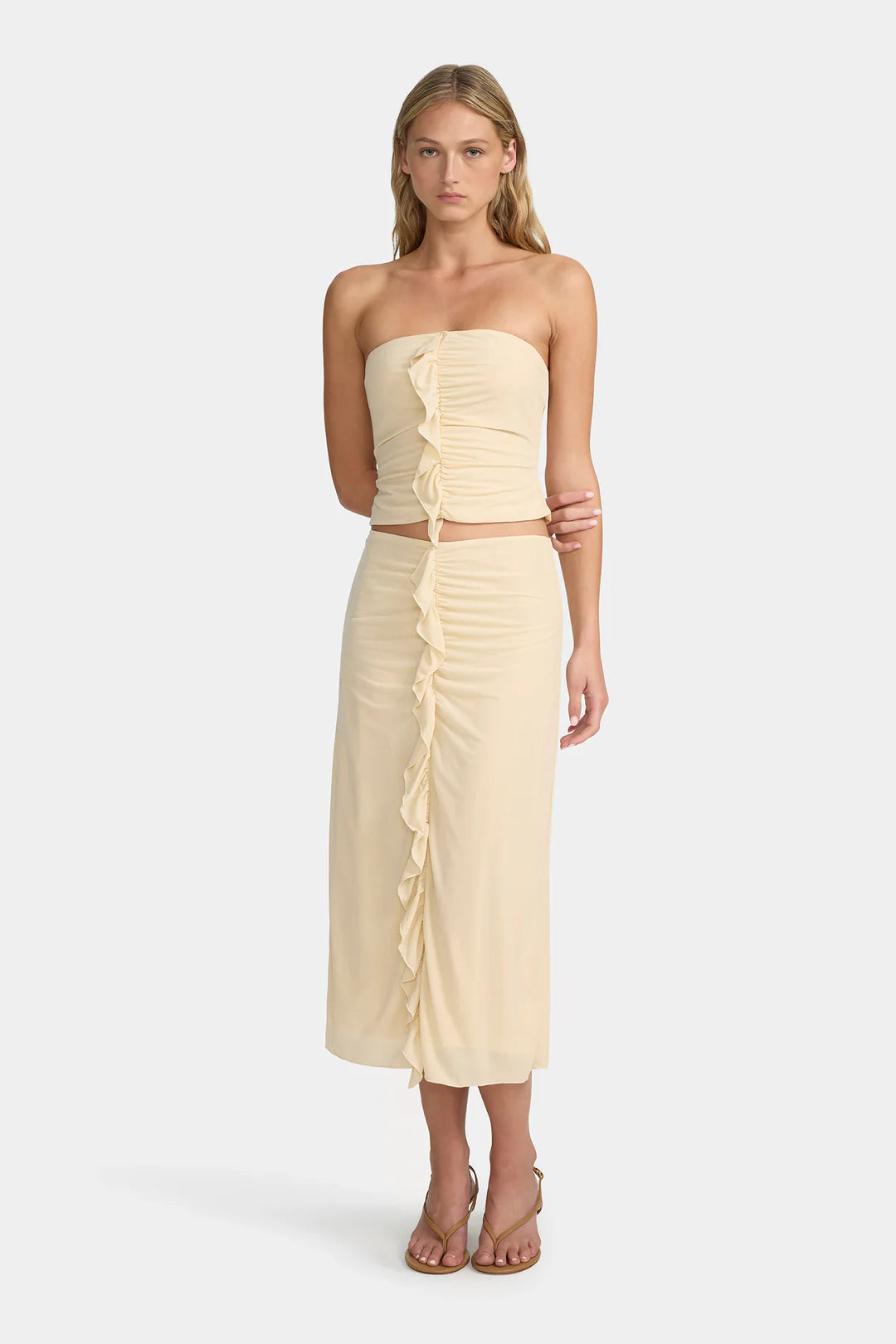 Claudia Strapless Top - Beige