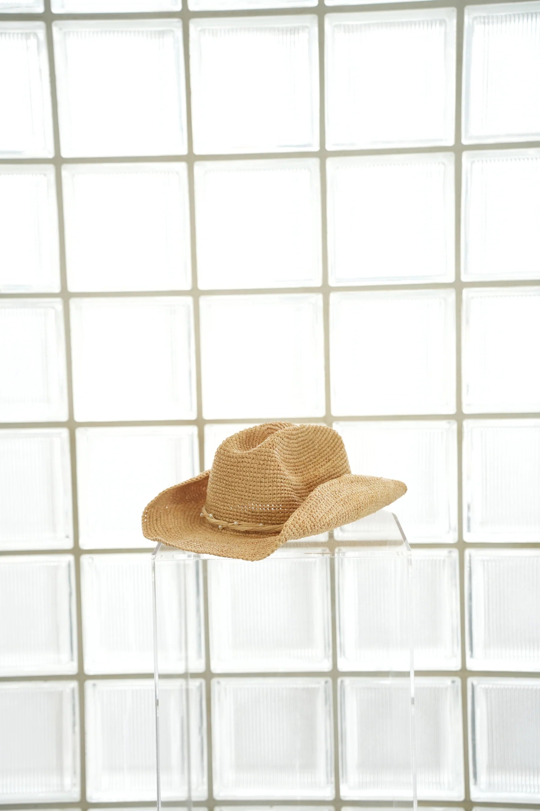Pearl Cowboy Hat - Raffia