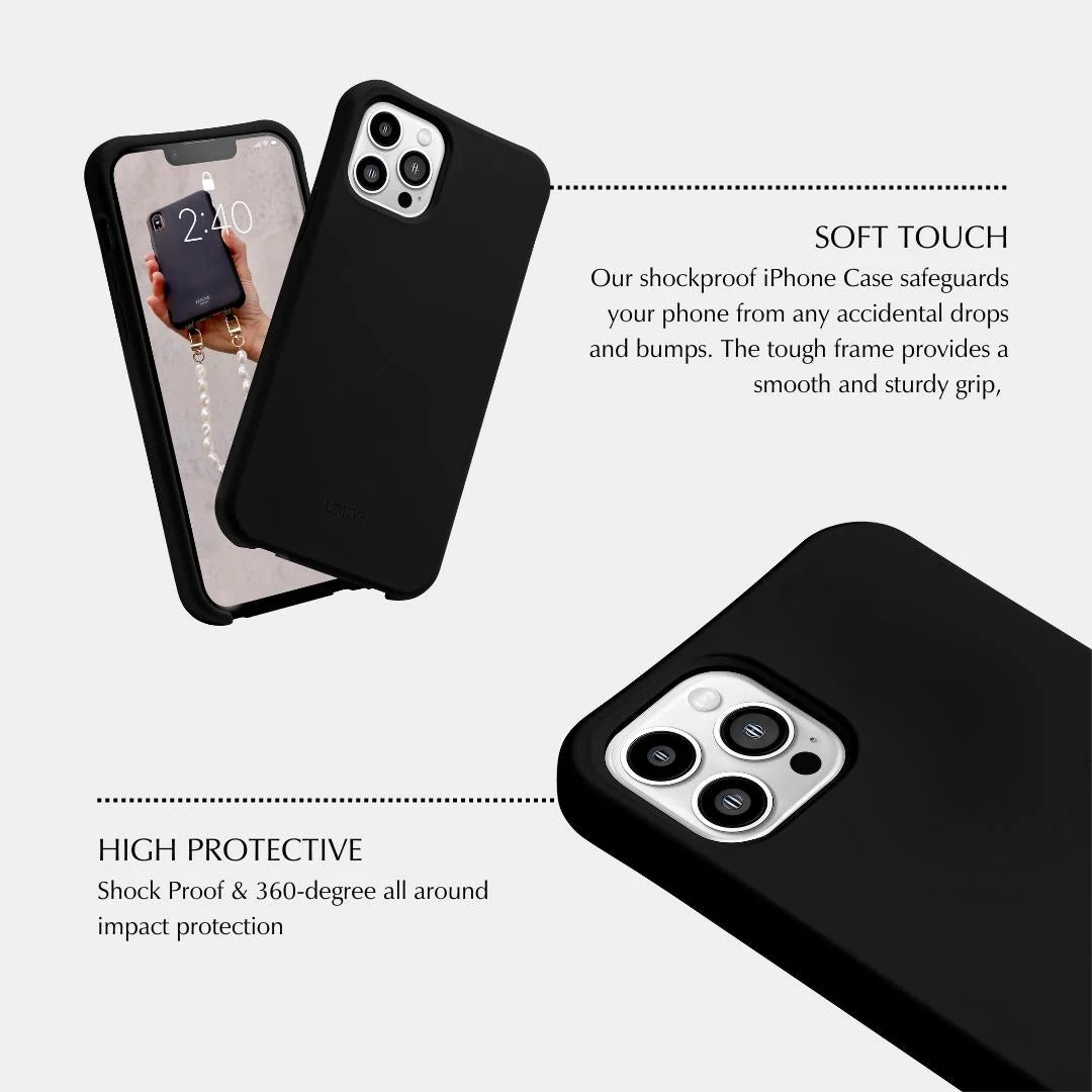 LE CAFÉ NOIR BLACK CROSSBODY PHONE CASE