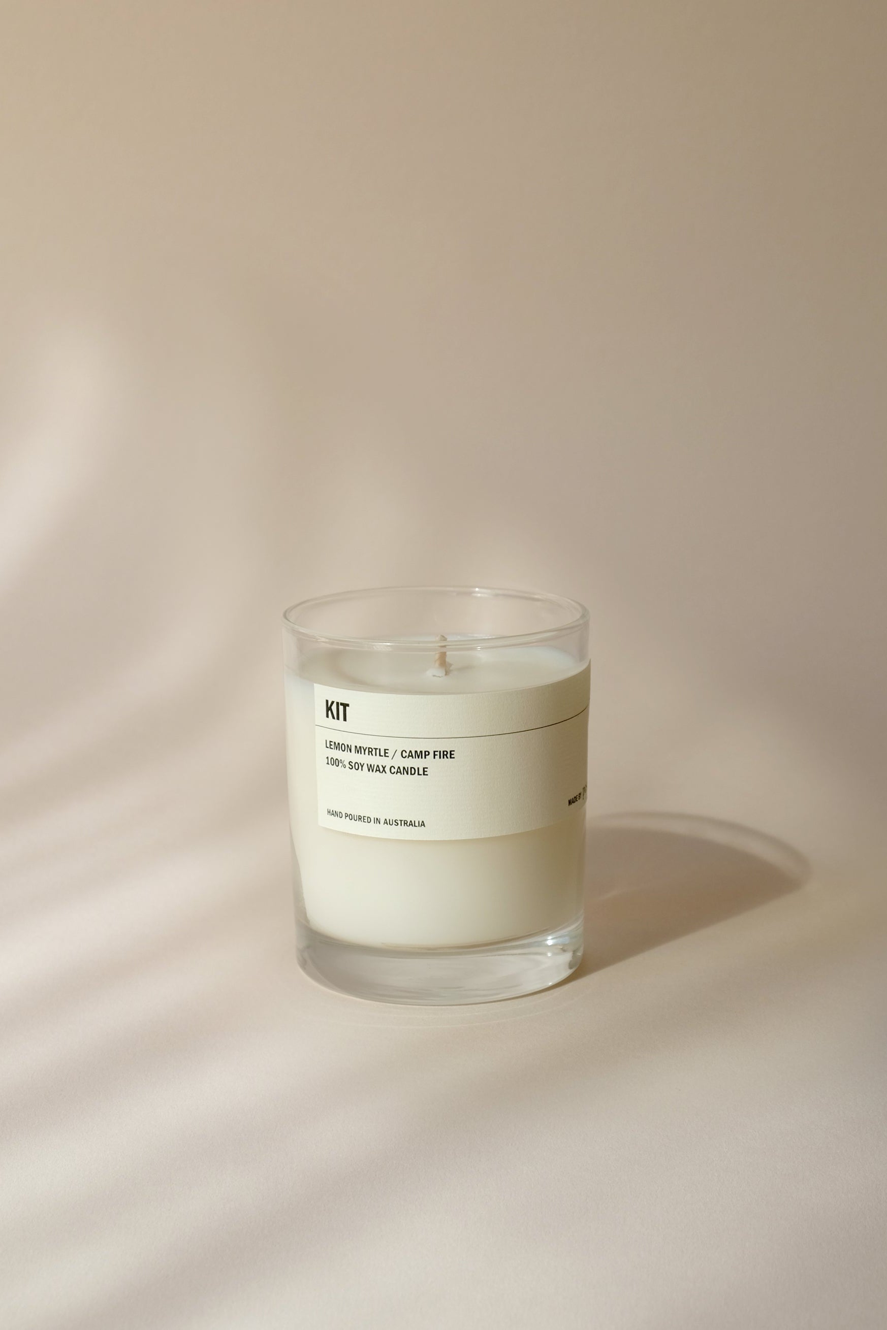 KIT: Lemon Myrtle / Camp Fire Clear Candle 300g