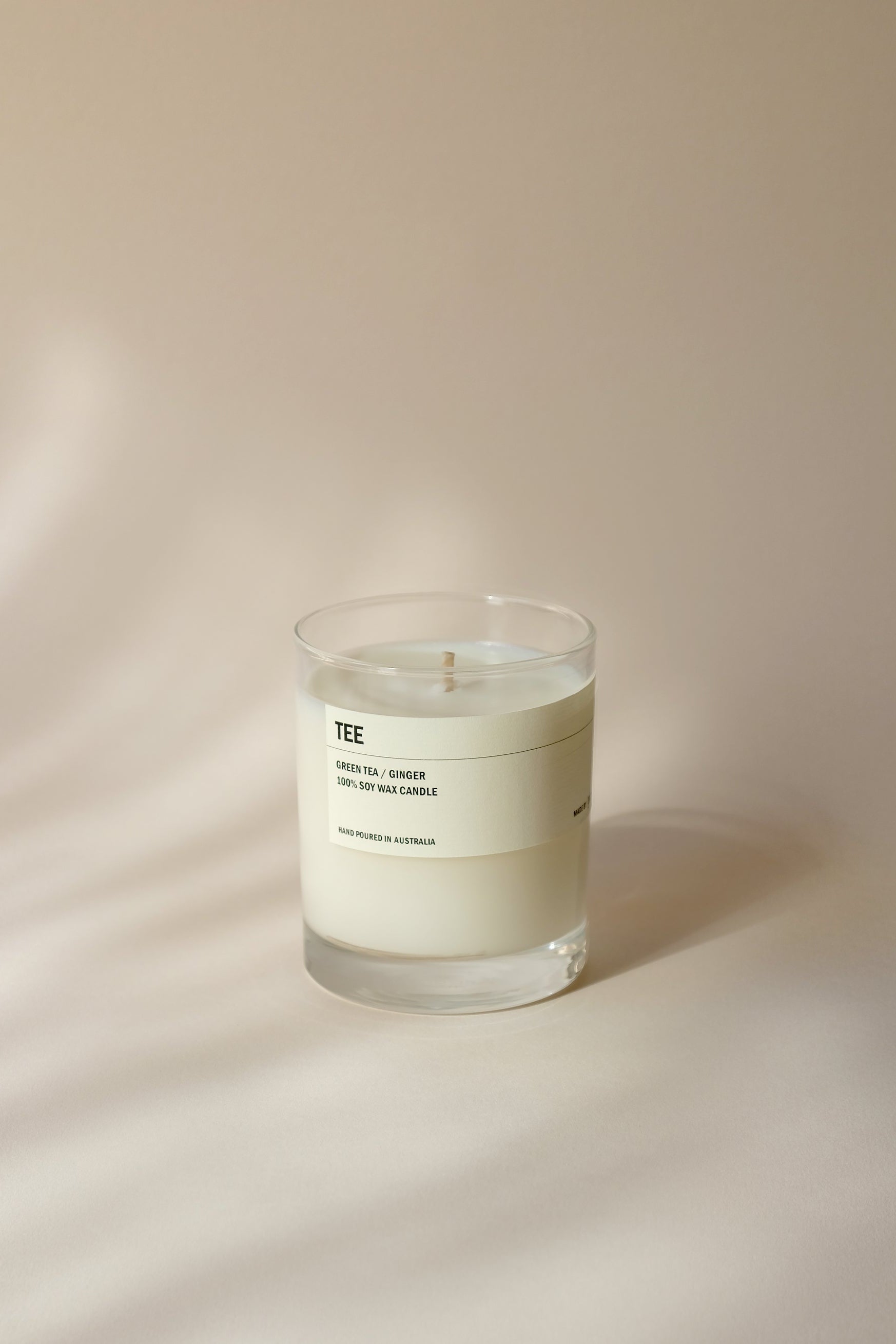 TEE: Green Tea / Ginger Clear Candle 300g