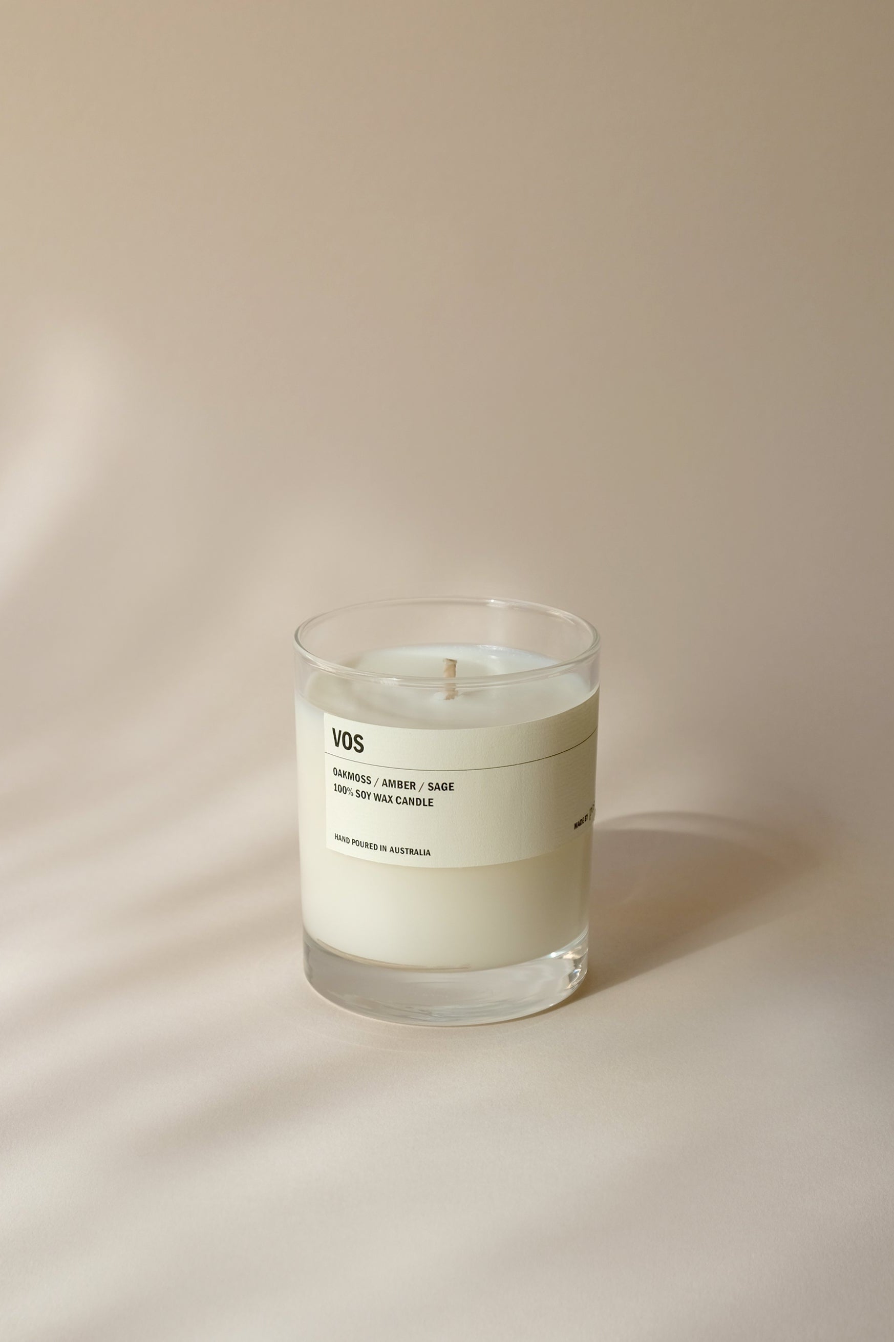 VOS: Oakmoss / Amber / Sage Clear Candle 300g