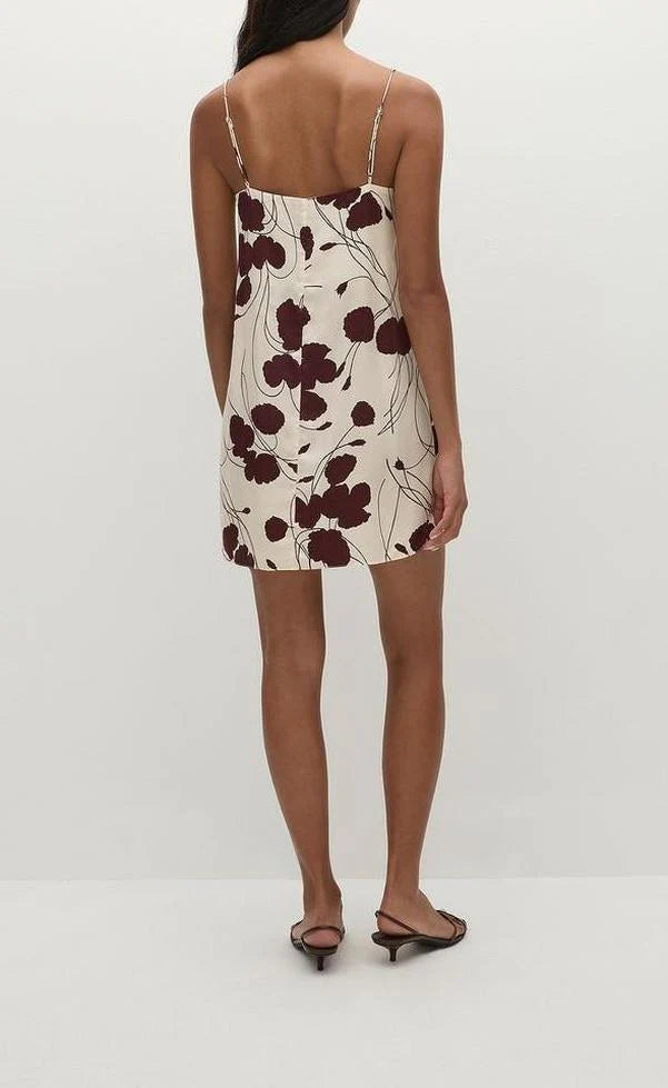 PHYLIS MINI DRESS - Dandelion Floral Bordeaux