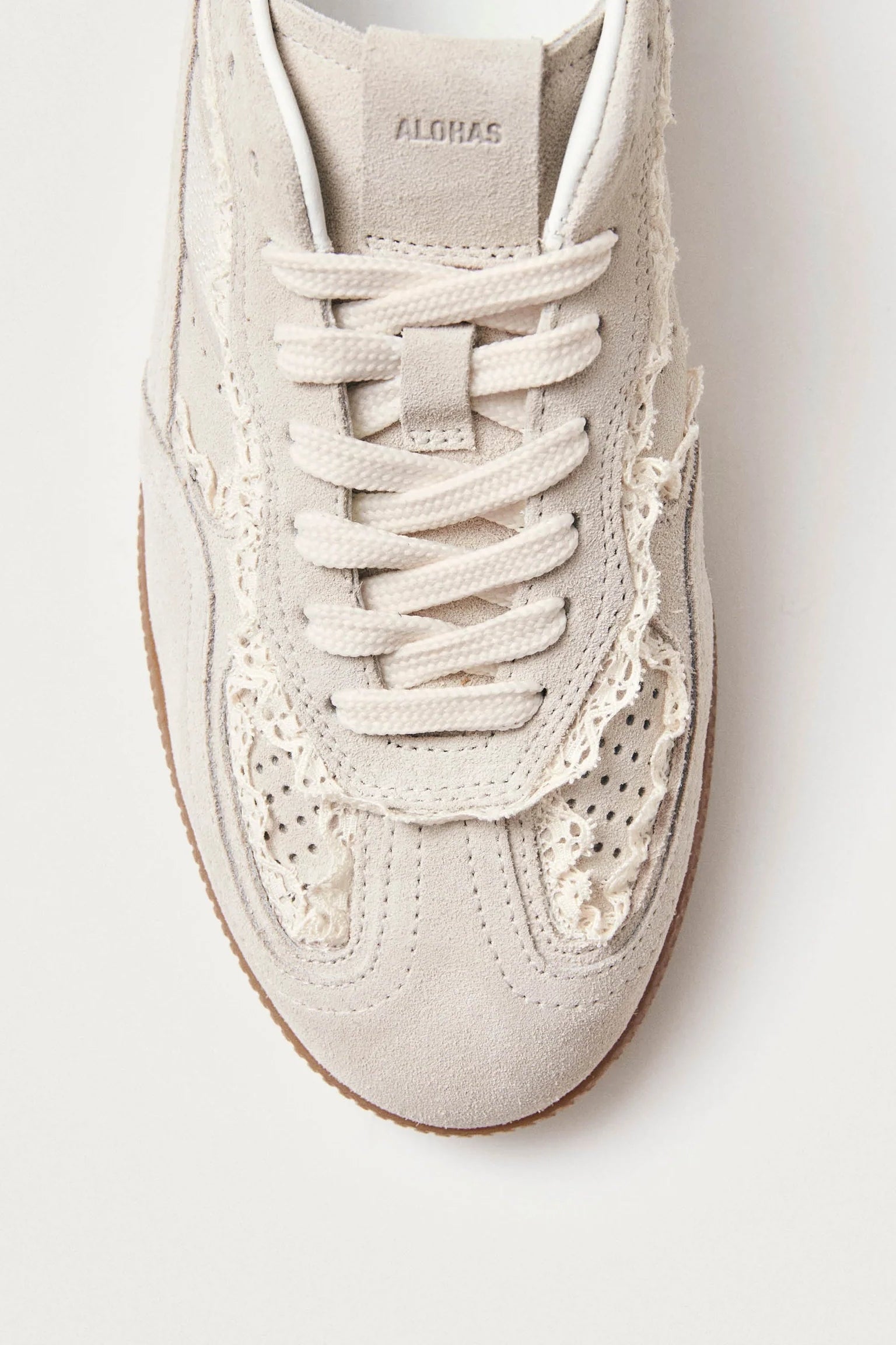 Tb.490 Crochet Cream Leather Sneakers