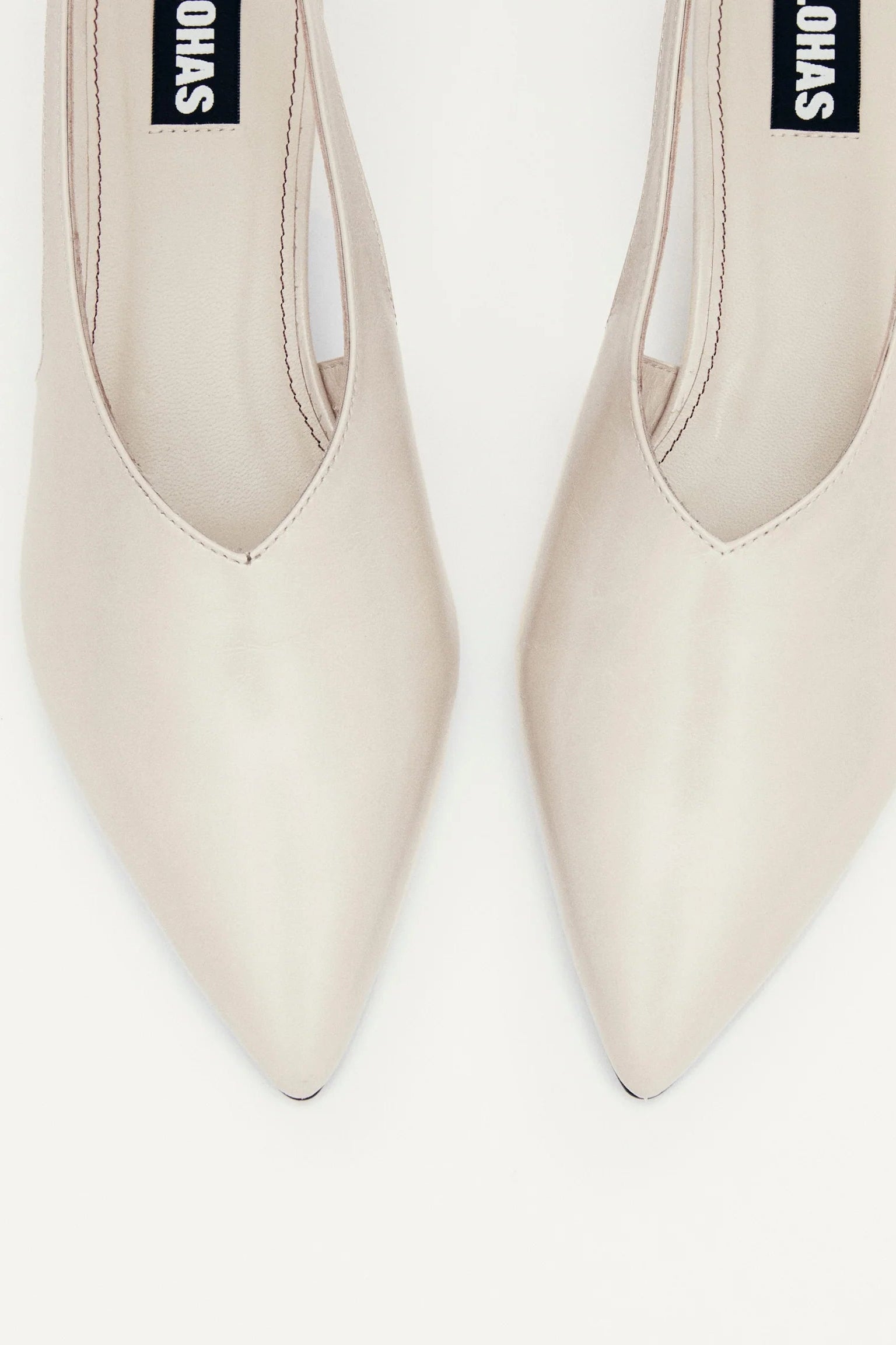 Eros Cream Leather Mules