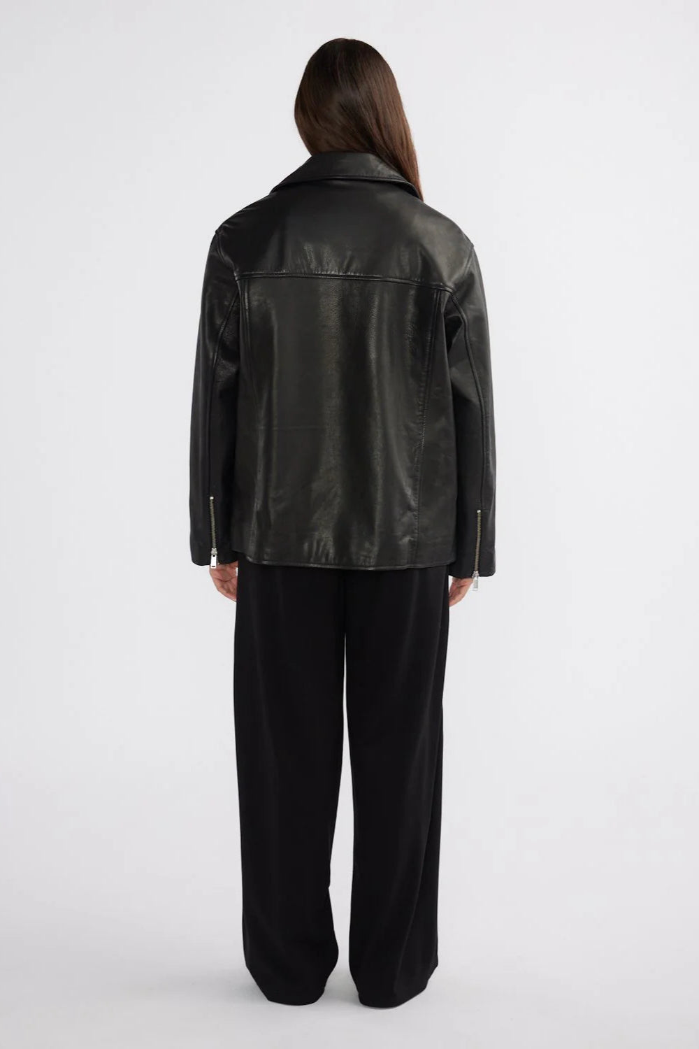 CORE LEATHER JACKET - BLACK