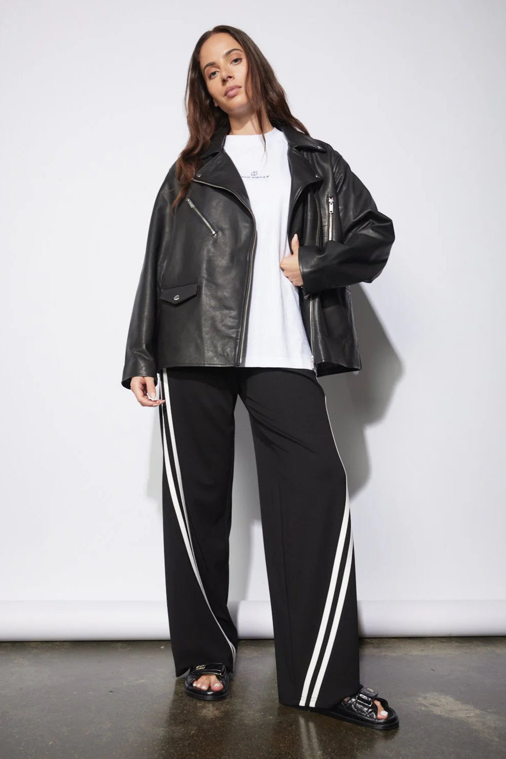 CORE LEATHER JACKET - BLACK