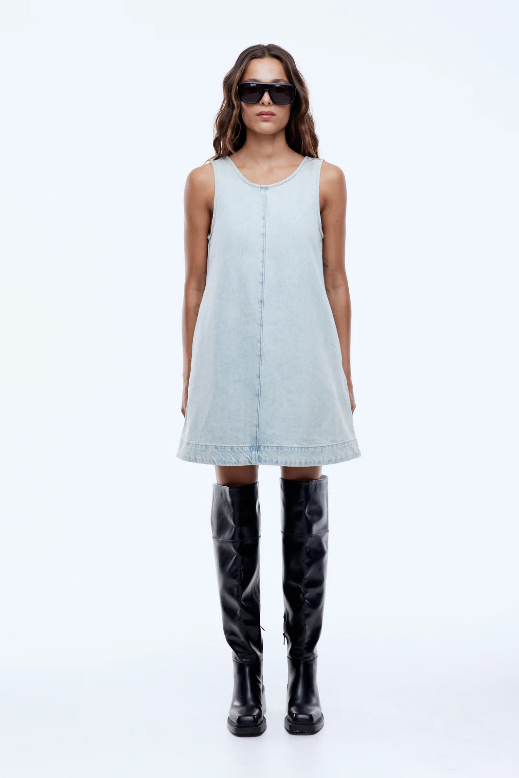 ANNIE DENIM DRESS - LIGHT WASH