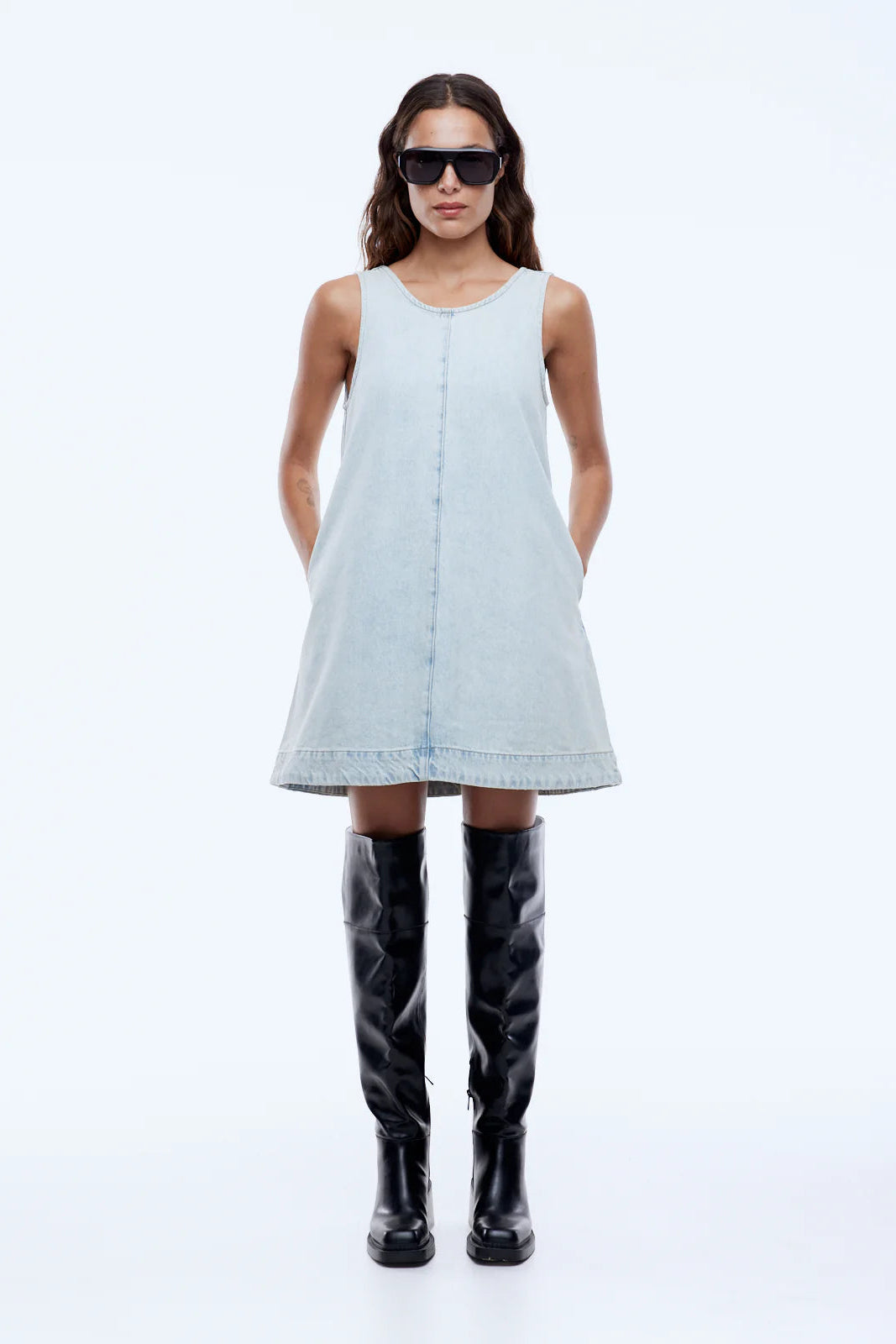 ANNIE DENIM DRESS - LIGHT WASH